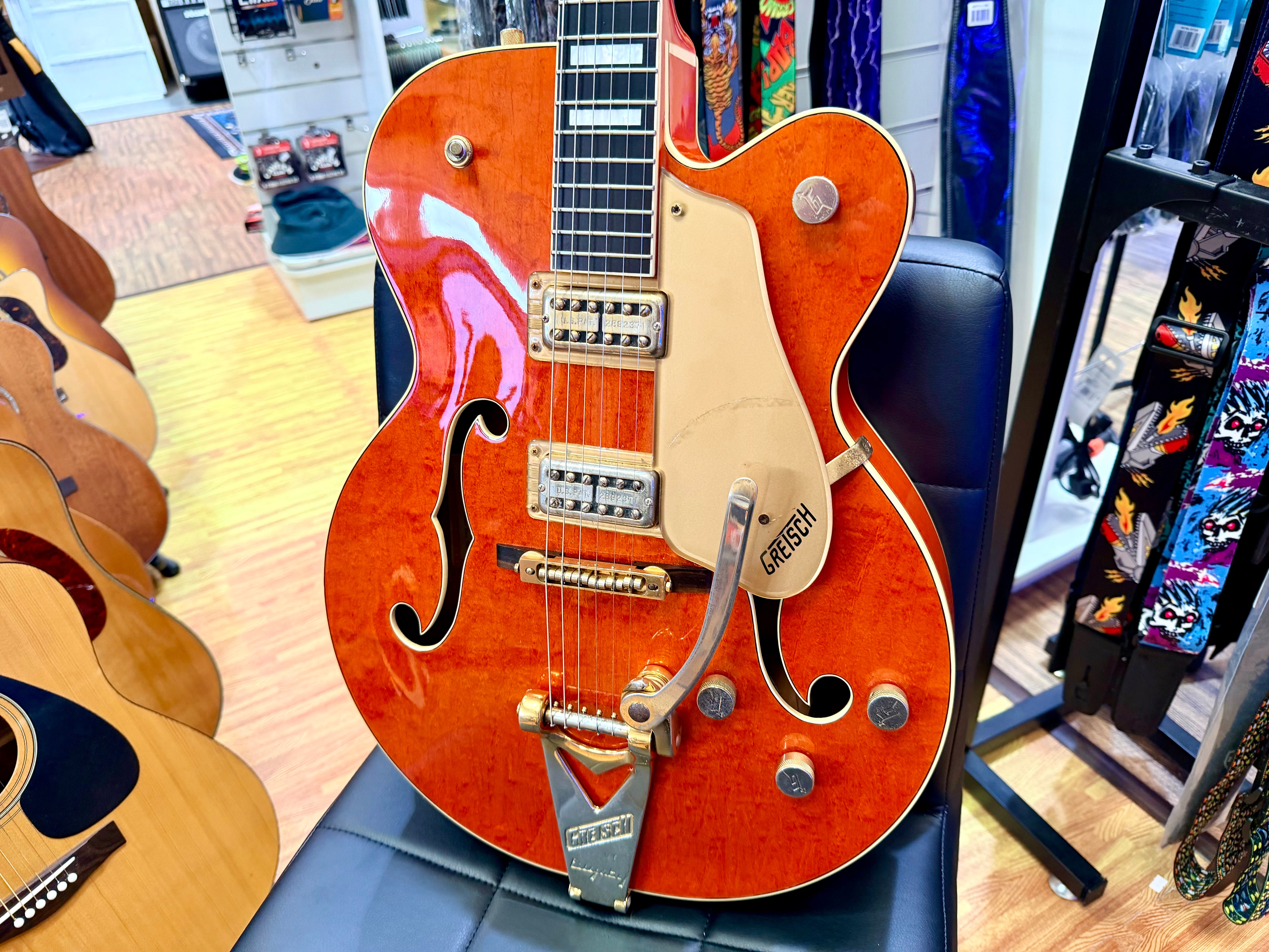 ✨1990✨ Gretsch 6120 Nashville Western Orange MIJ Terada~ Bigsby~ Japan + Case!