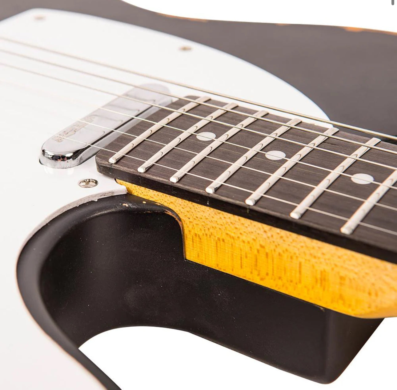 Vintage V62 ICON Telecaster Electric Guitar ~ Distressed Black