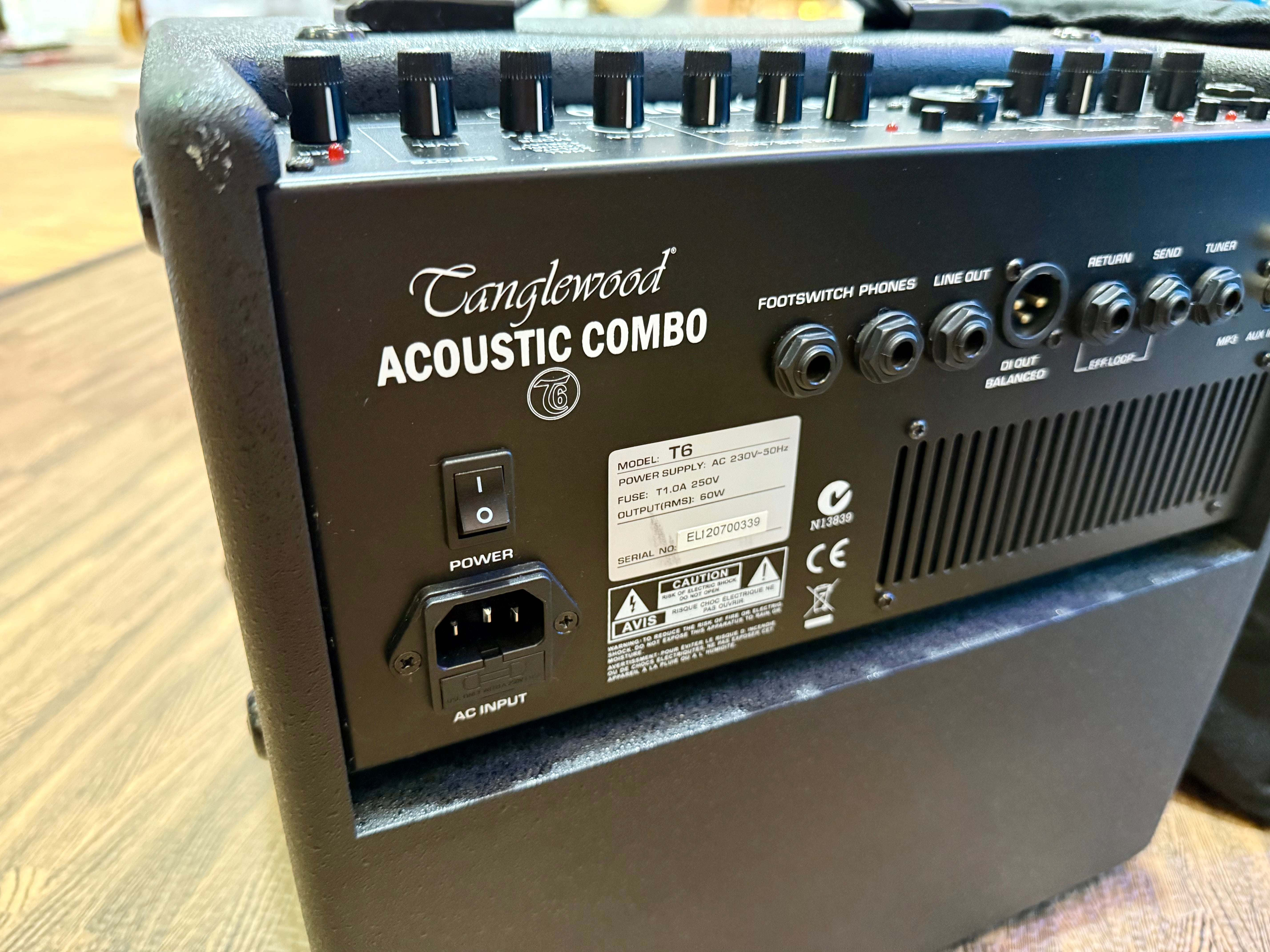 🎸 Tanglewood T6 Acoustic Guitar Amp~ 60w Combo Amplifier + Gig Bag 🎸