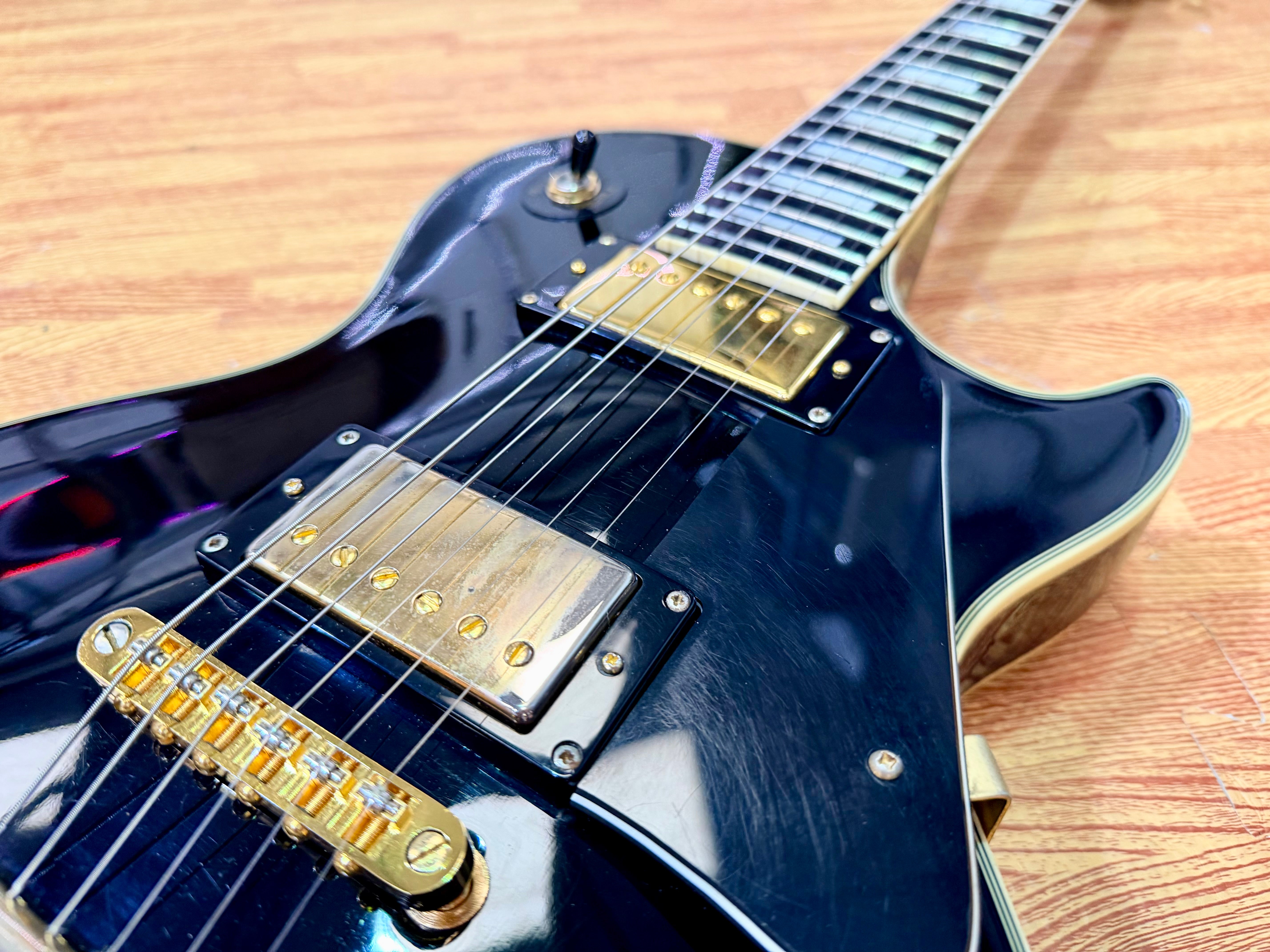 🔥RARE 1989🔥 Epiphone Les Paul Custom MIK First Year~ Open Book~ Korea~ Black!