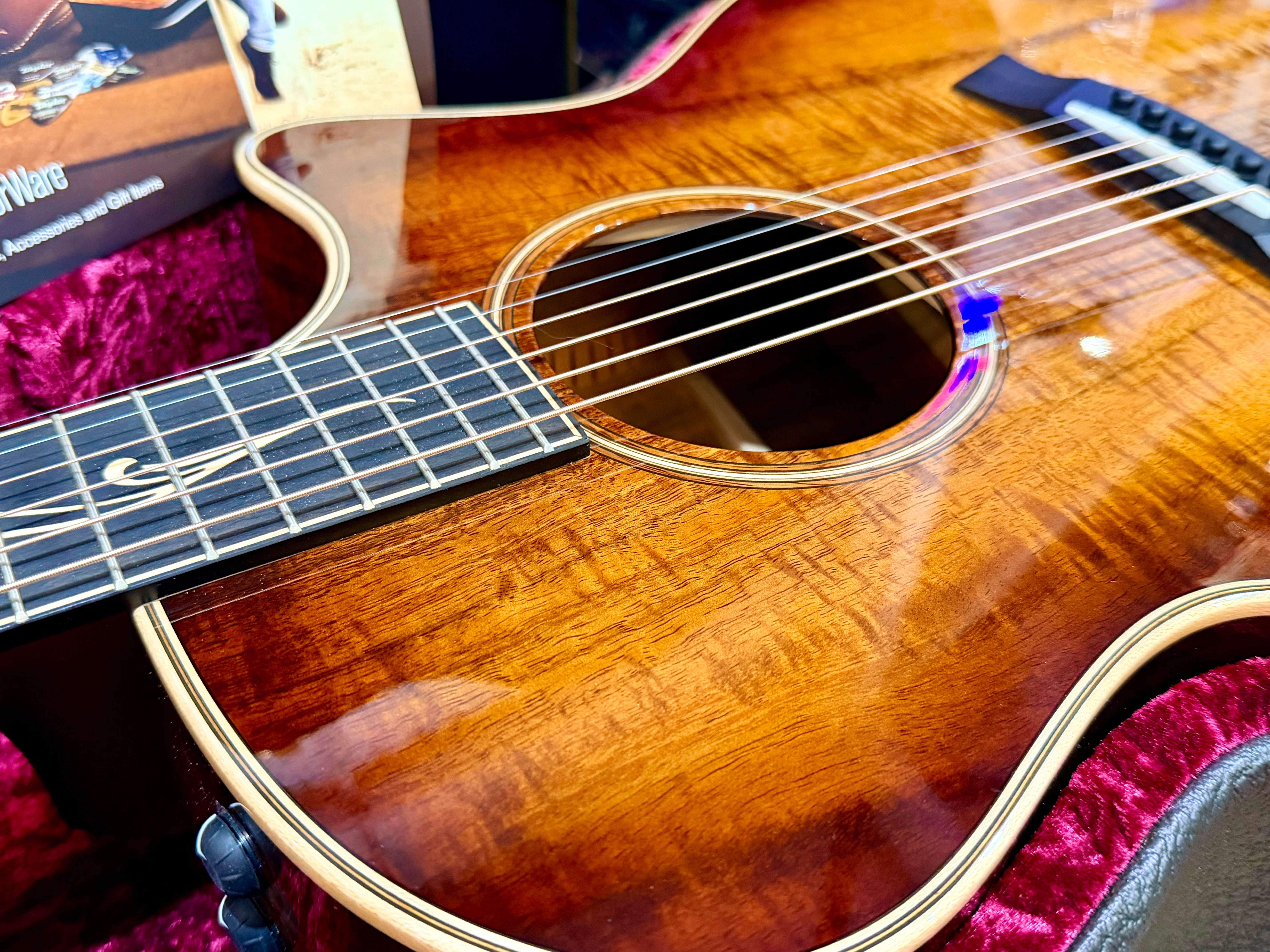 🔥HAWAIIAN KOA🔥 2022 Taylor K24ce~ V-Class~ Shaded Edgeburst~ USA + Hard Case!