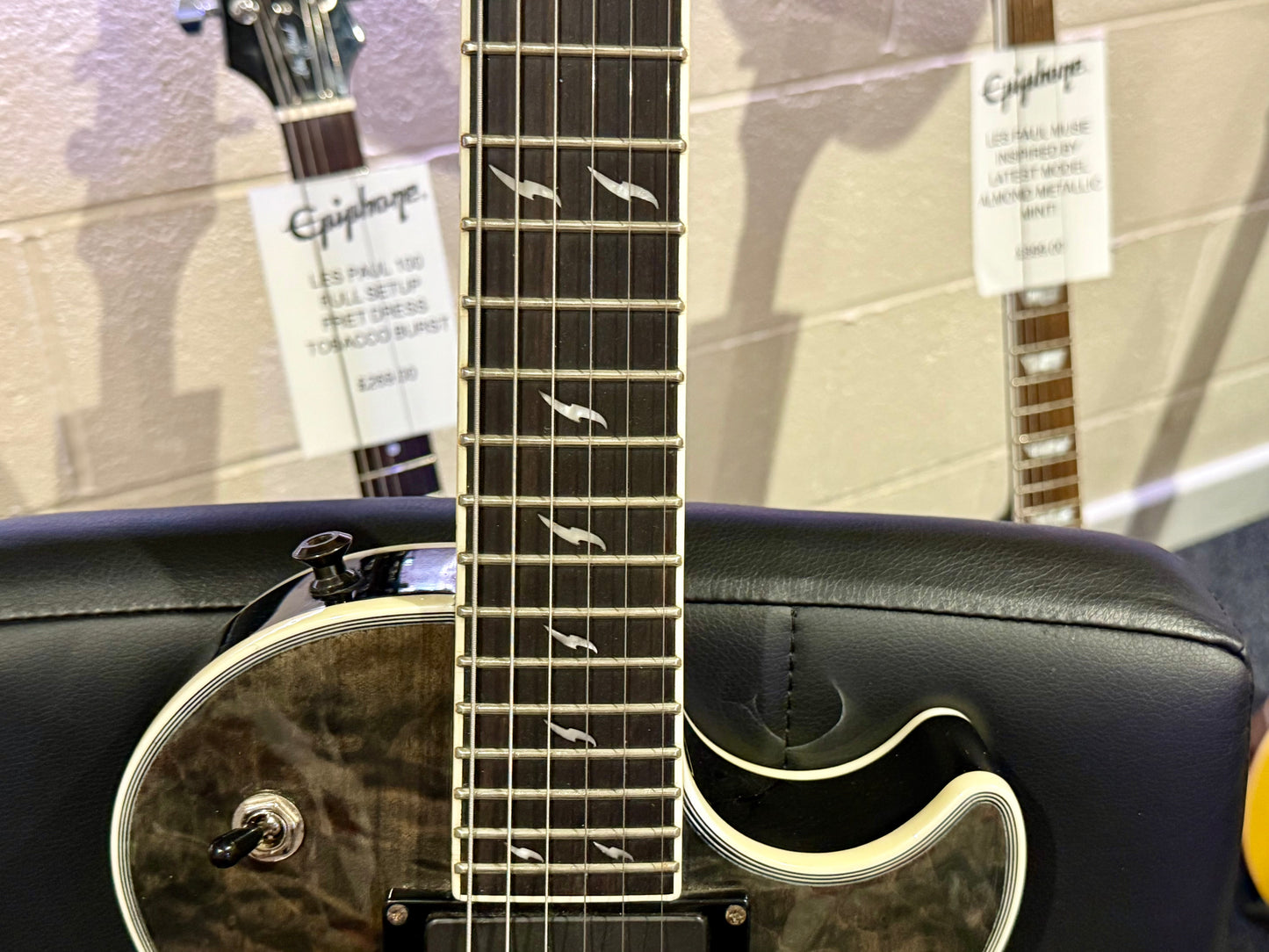 🔥2008🔥 Epiphone Les Paul Custom Prophecy EX~ Midnight Ebony~ EMG’s + Case!