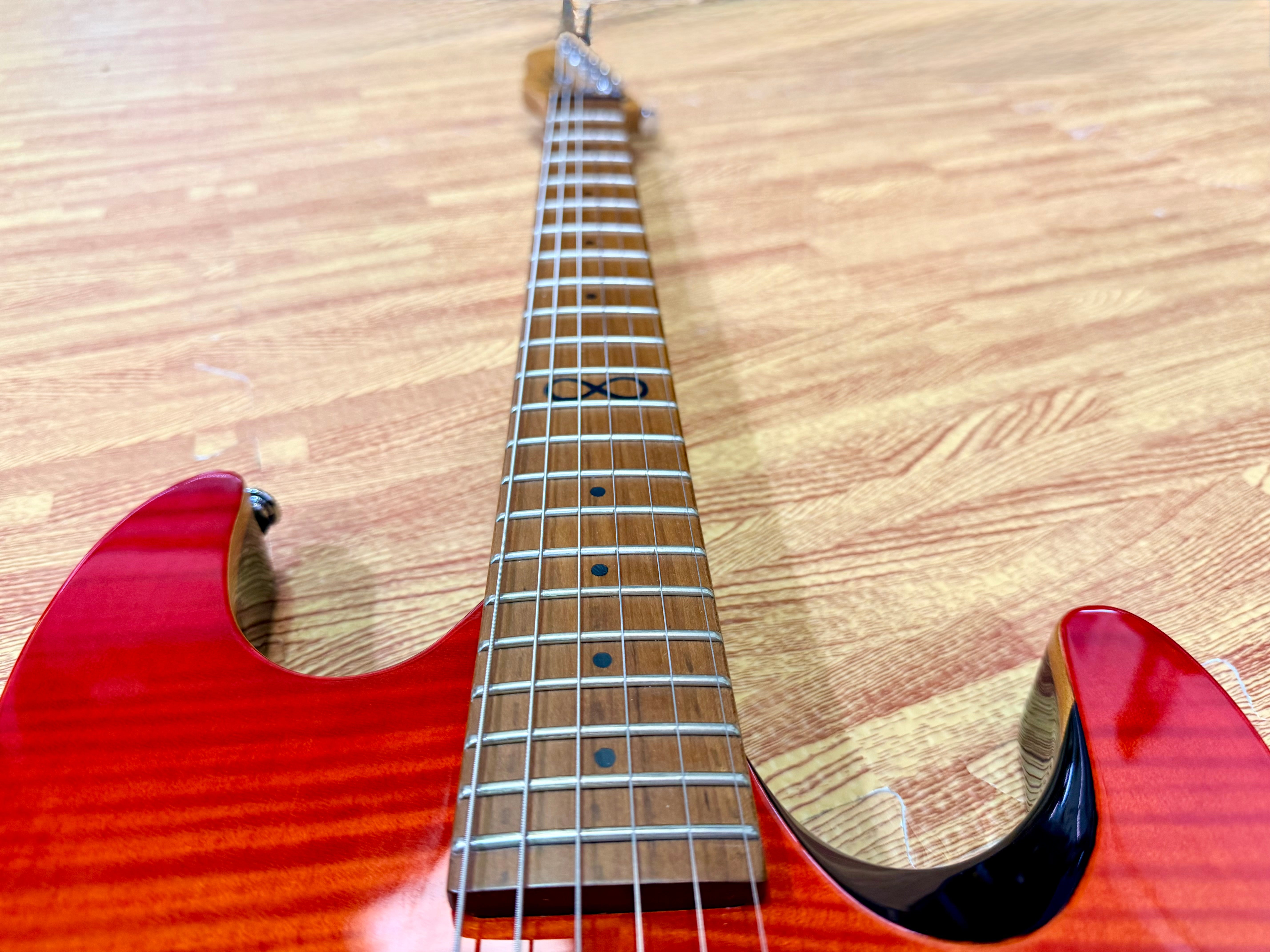 ☀️2020☀️ Chapman Guitars ML1 Hybrid~ Cali Sunset Red HSS~ Roasted Maple Neck!