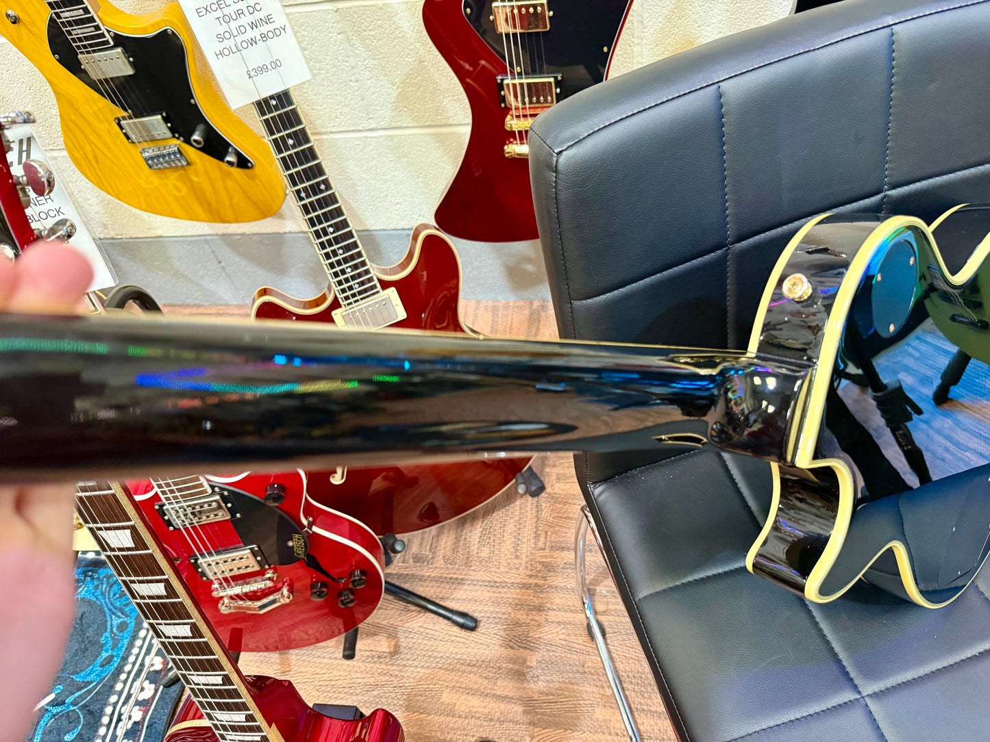 π₯2016π₯ Epiphone Les Paul Custom Pro~ Ebony/Black & Gold~ Coil Tap~Ex Condition