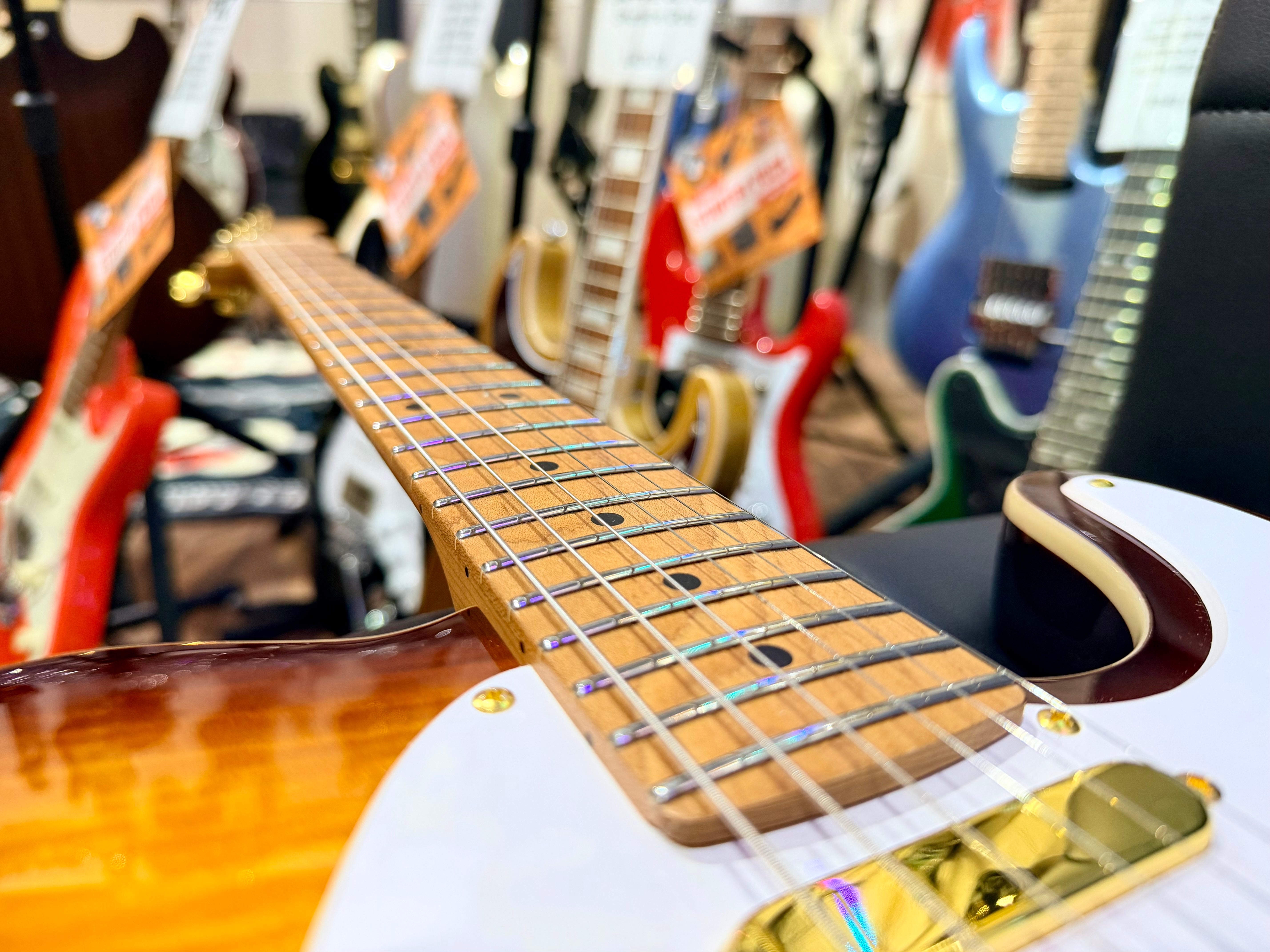 ☀️RICHIE KOTZEN☀️ JET JT-600 Roasted Maple Telecaster Style Guitar~Tobacco Burst