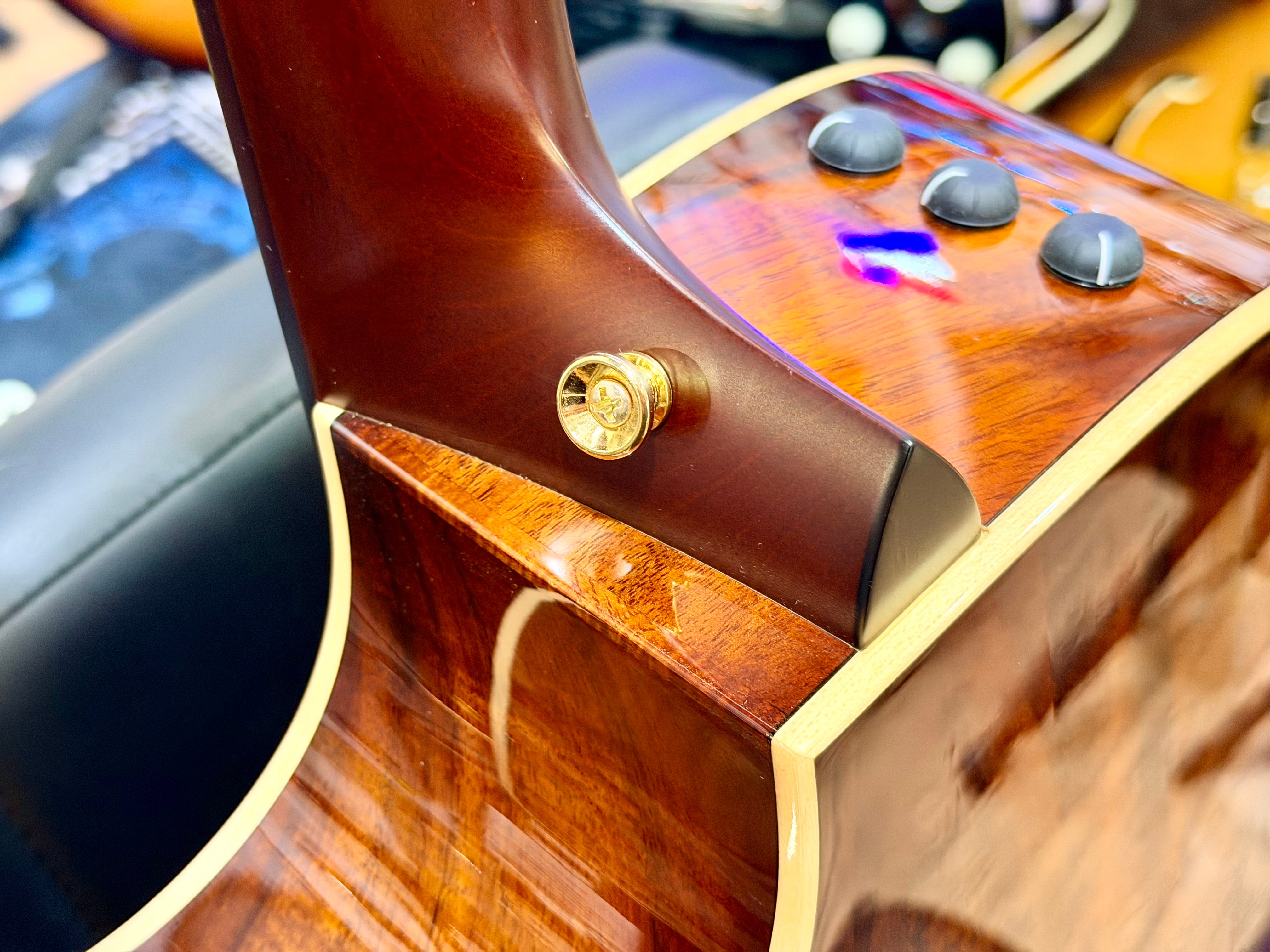 🔥HAWAIIAN KOA🔥 2022 Taylor K24ce~ V-Class~ Shaded Edgeburst~ USA + Hard Case!