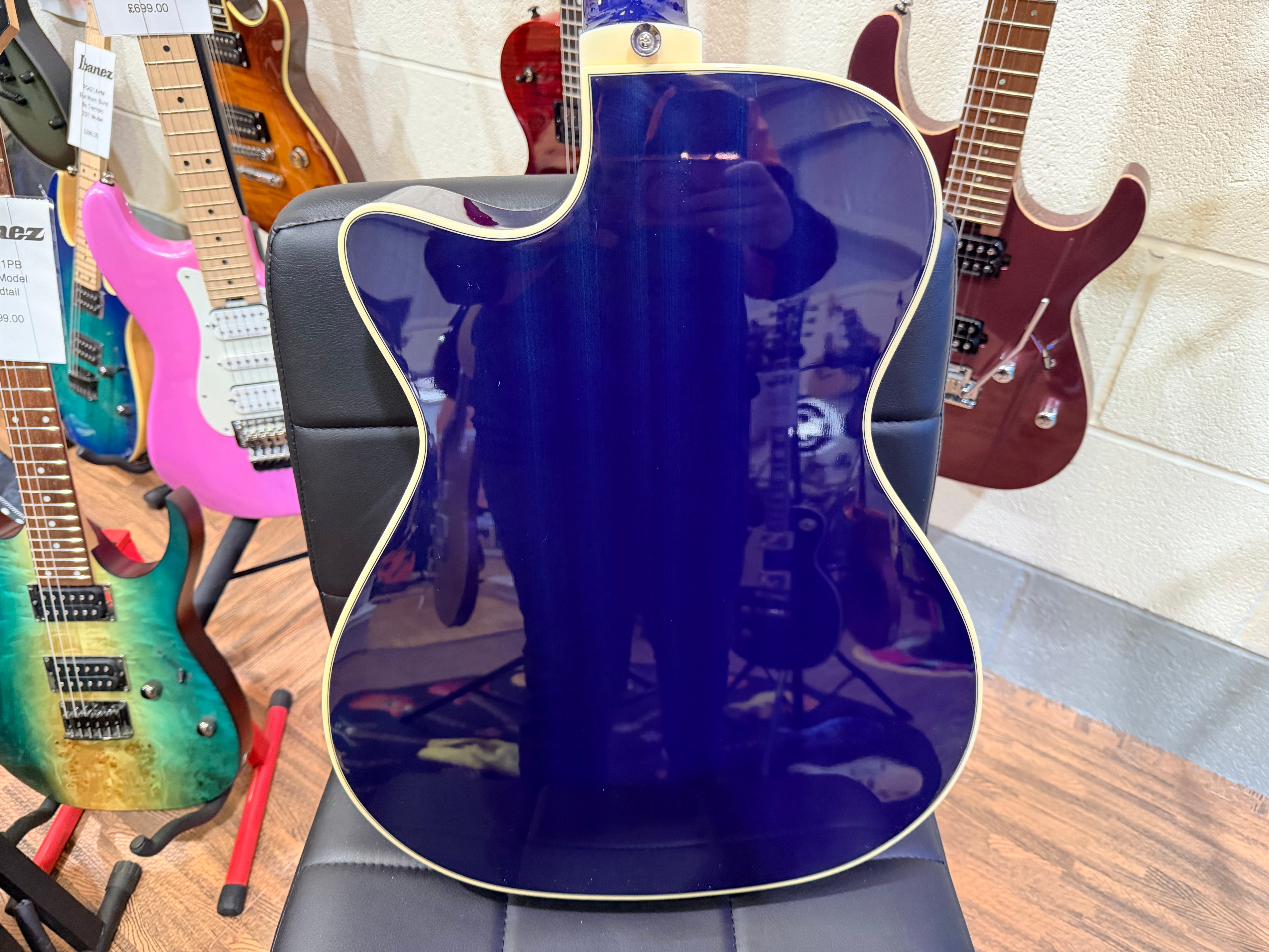 🔥NEW 2026🔥 Eko NXT A100CE Electro-Acoustic Guitar~ See Thru Blue~ Latest Model