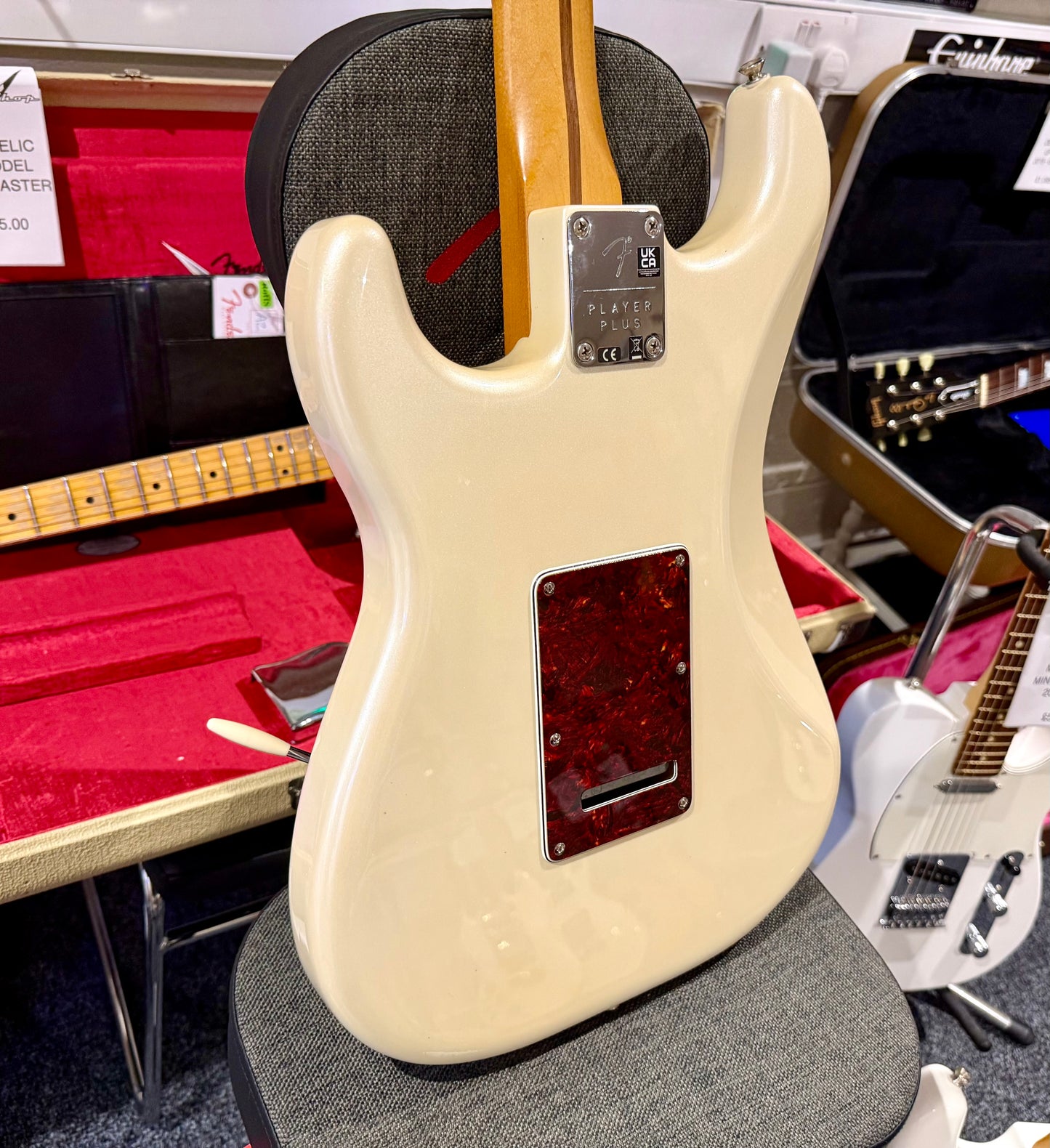 🌟2022🌟 Fender Player Plus Stratocaster~ Olympic Pearl White~ MIM~ Push/Pull!