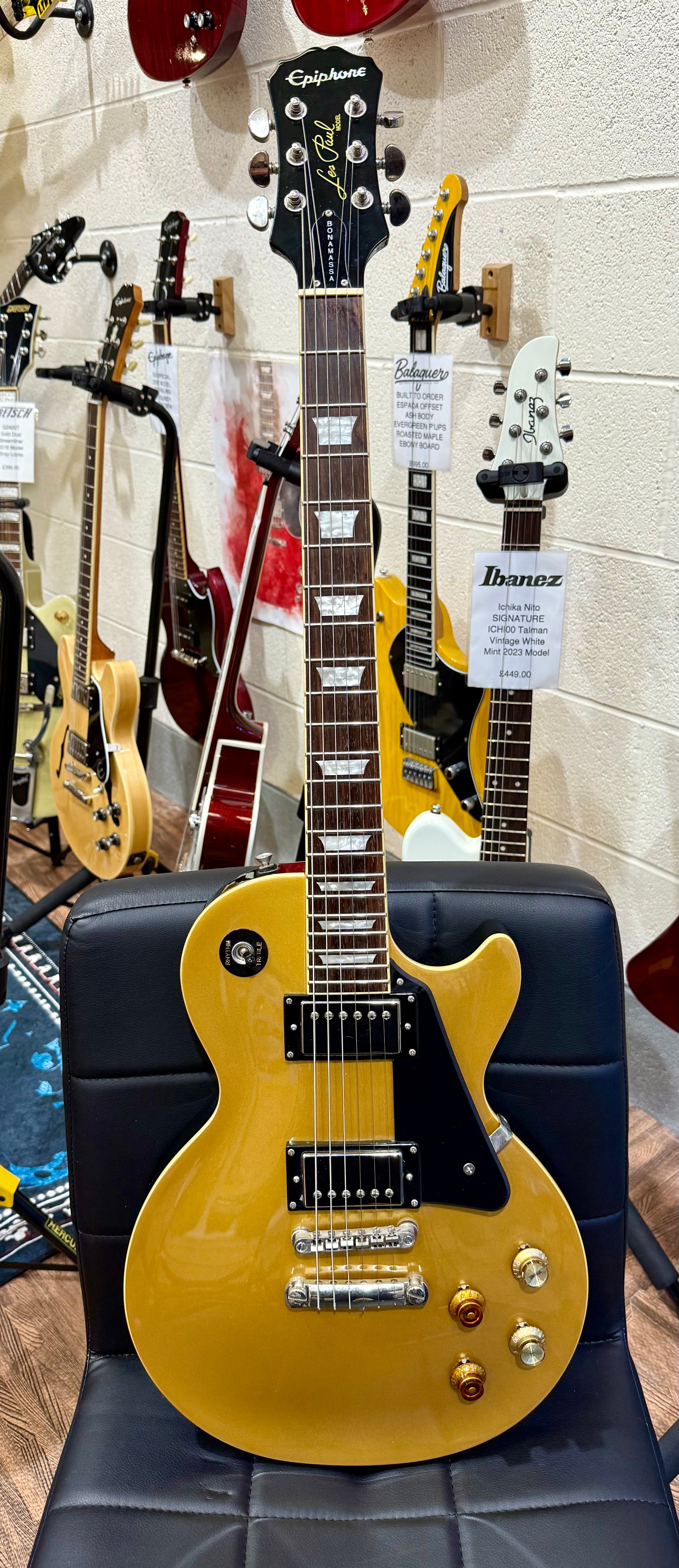 🔥2012🔥 Epiphone Les Paul Joe Bonamassa Signature Goldtop~ Hard Case~ Signed COA!