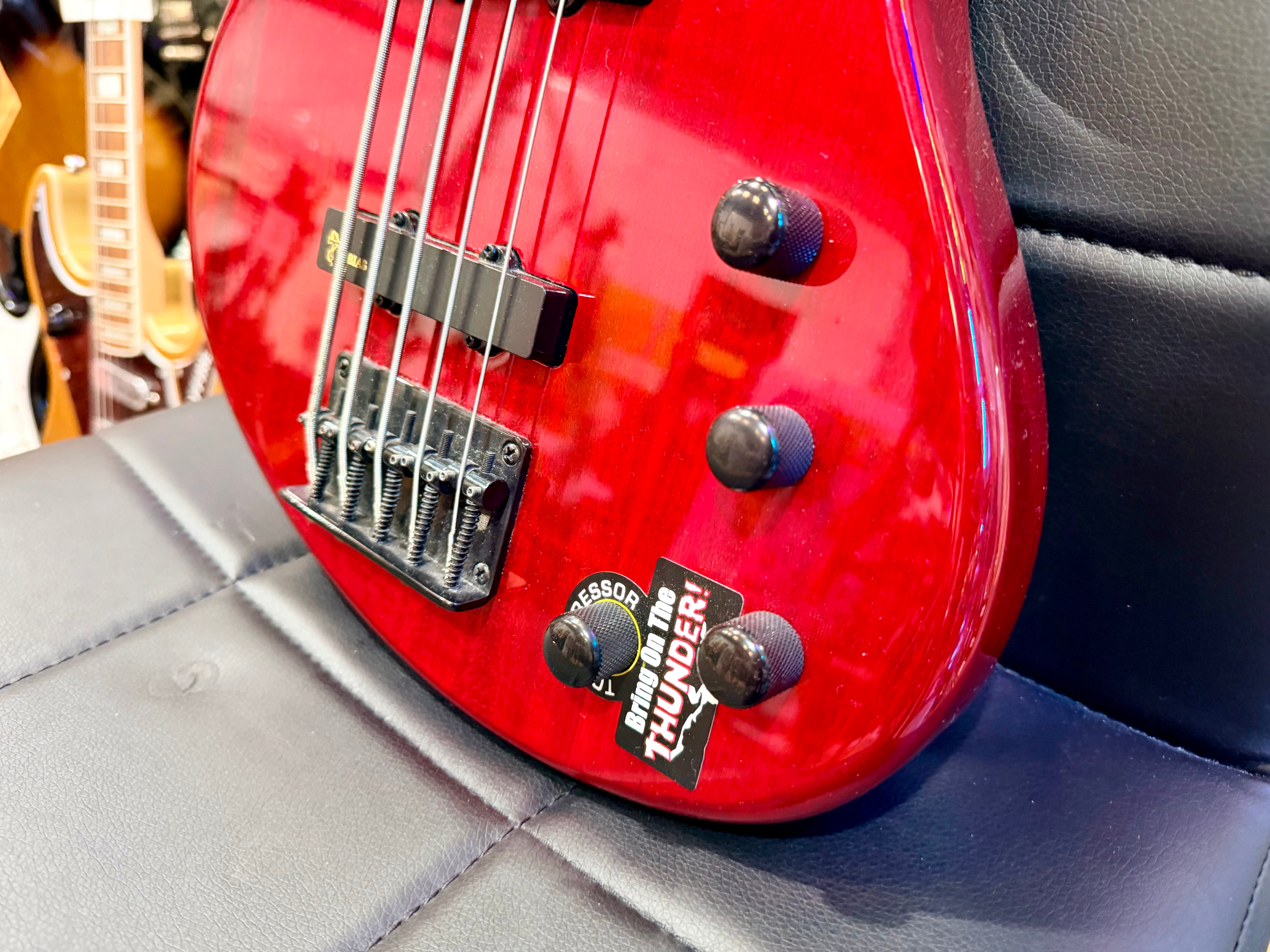 🔥 5 STRING 🔥 Epiphone Toby By Tobias Deluxe V Electric Bass Guitar~ Gloss Red!