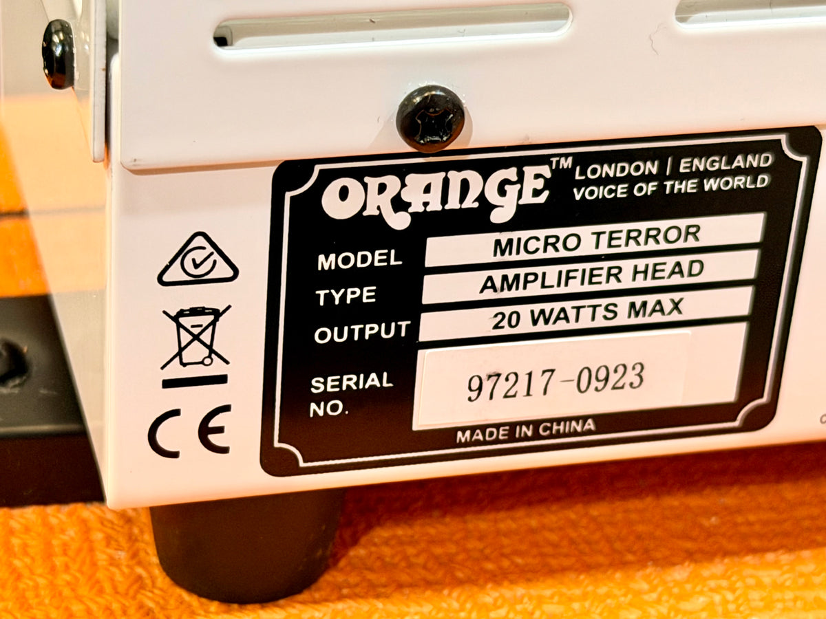 π Orange Micro Terror 20W Valve Guitar Amp Head + PPC108 Cab + Official Bag π