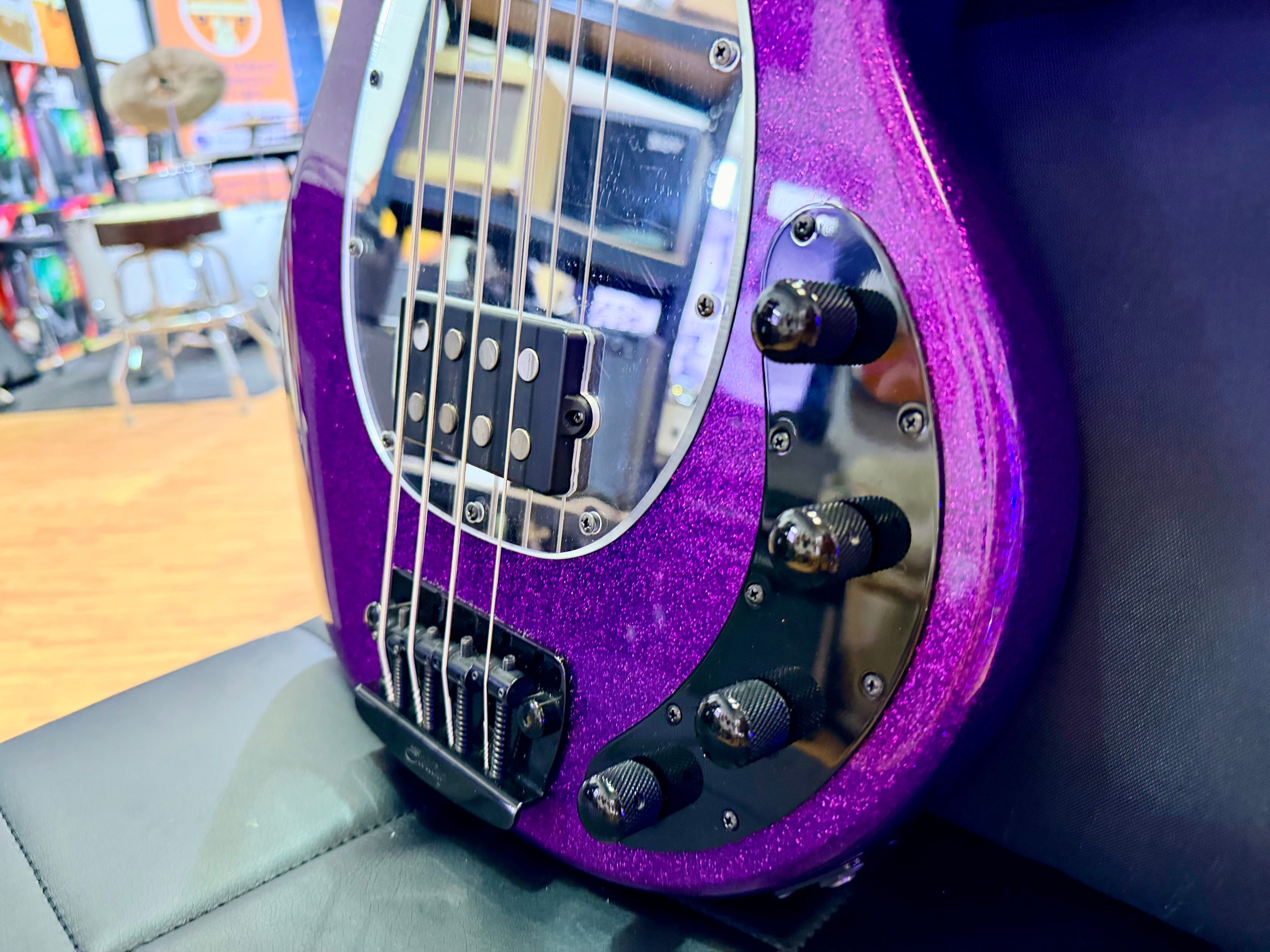 ✨2024✨ Sterling Music Man StingRay RAY34~ Purple Sparkle~ Electric Bass + Bag!