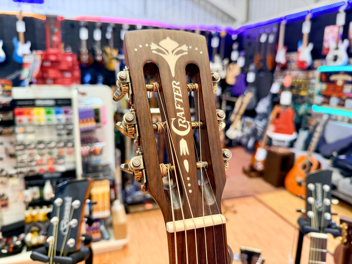 Crafter MIND D-MAHOe Pro Electro Acoustic Guitar~ Solid Mahogany Top + Gig Bag