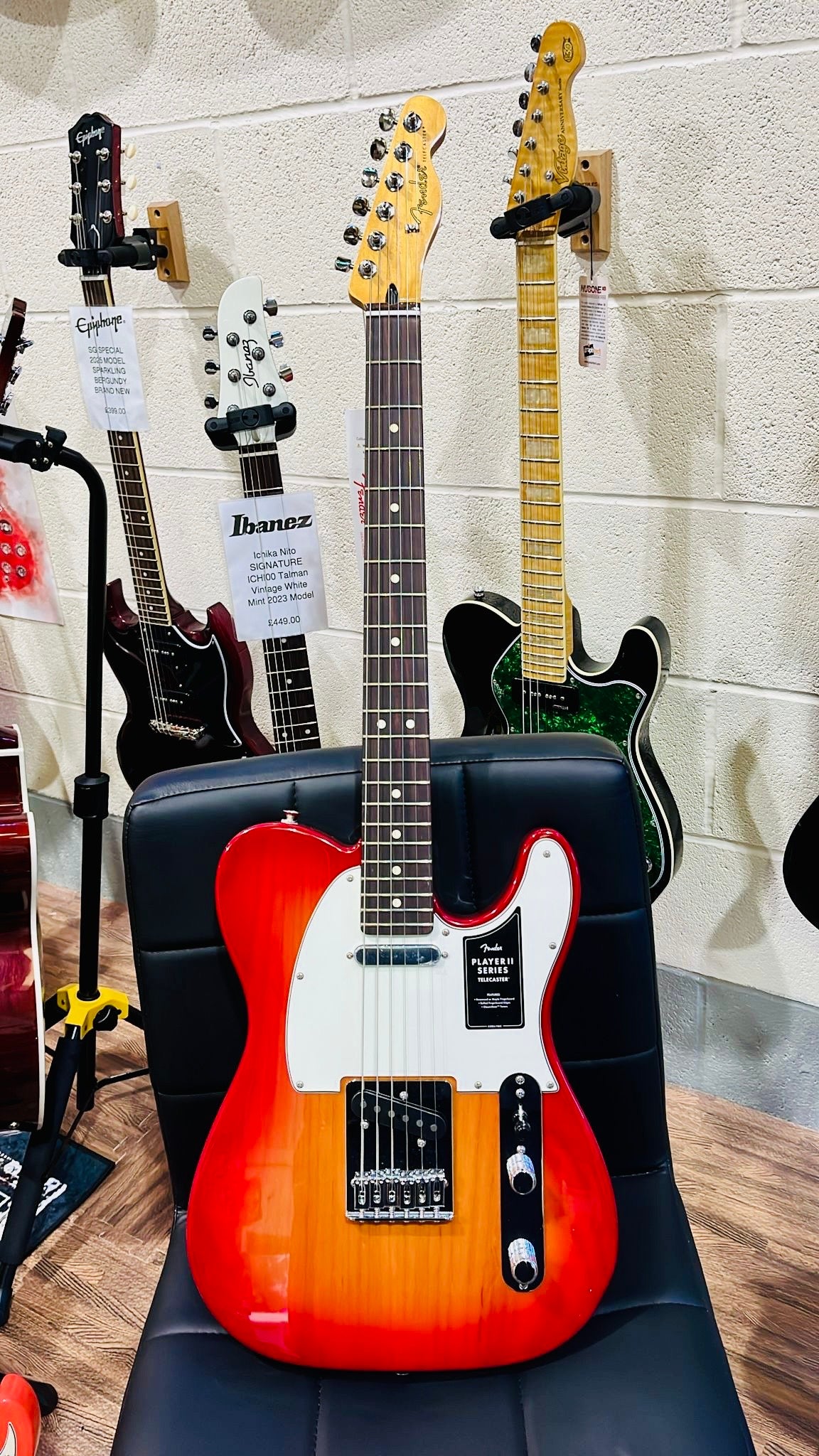 🔥NEW🔥 Fender Player II Telecaster Rosewood~ Aged Cherry Burst~ 2024 Model!