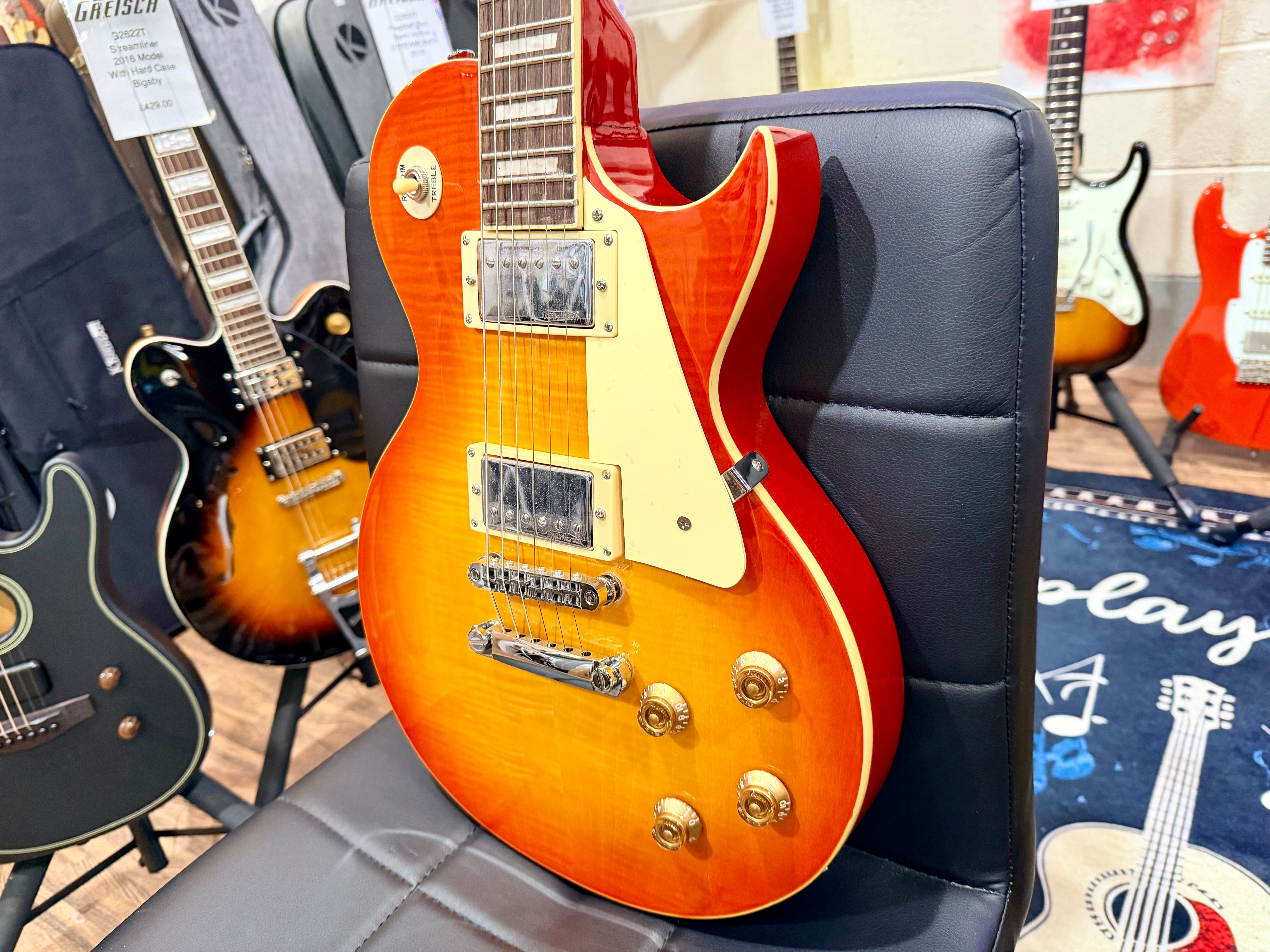 🍯B-STOCK🍯 Vintage V100 ReIssued Electric Guitar ~ Honeyburst Les Paul!