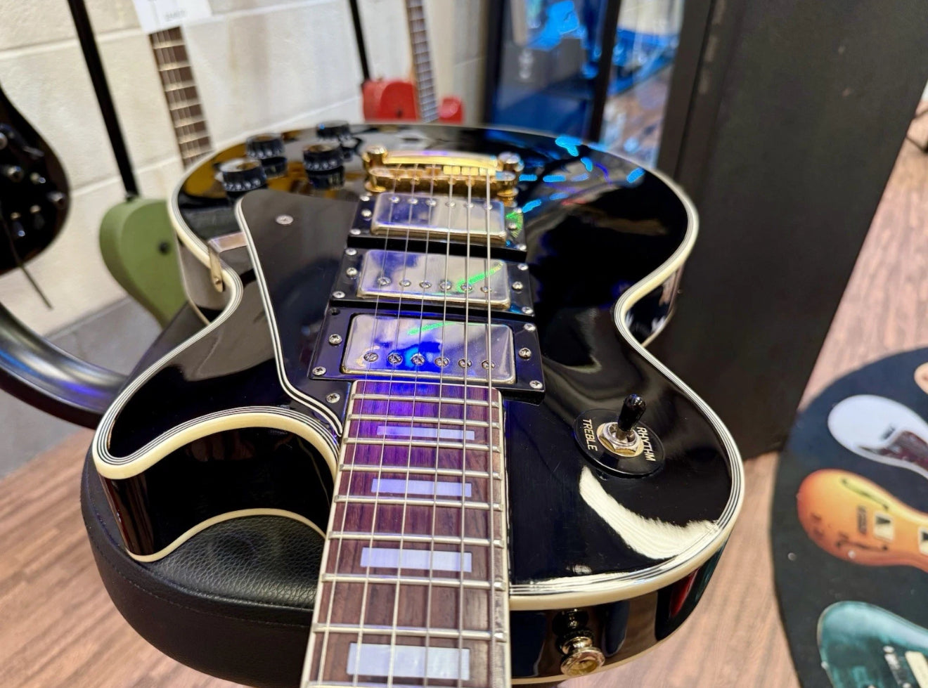 🔥1997 Korea🔥 Epiphone Les Paul Black Beauty Custom~ Exceptional Condition!