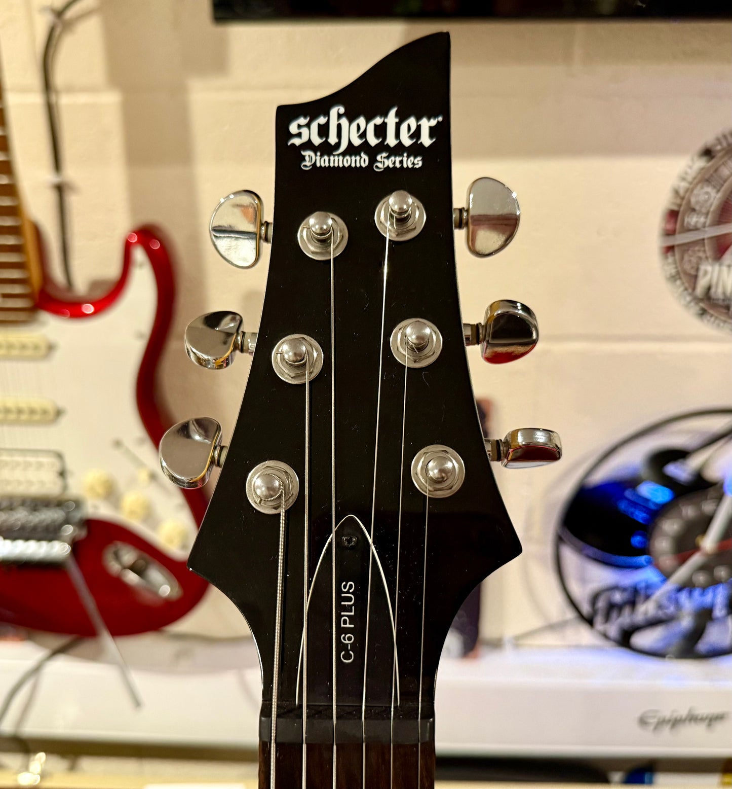🔥EX-DEMO🔥 Schecter C-6 Plus Trans Black Charcoal Burst~ Diamond Series Guitar!
