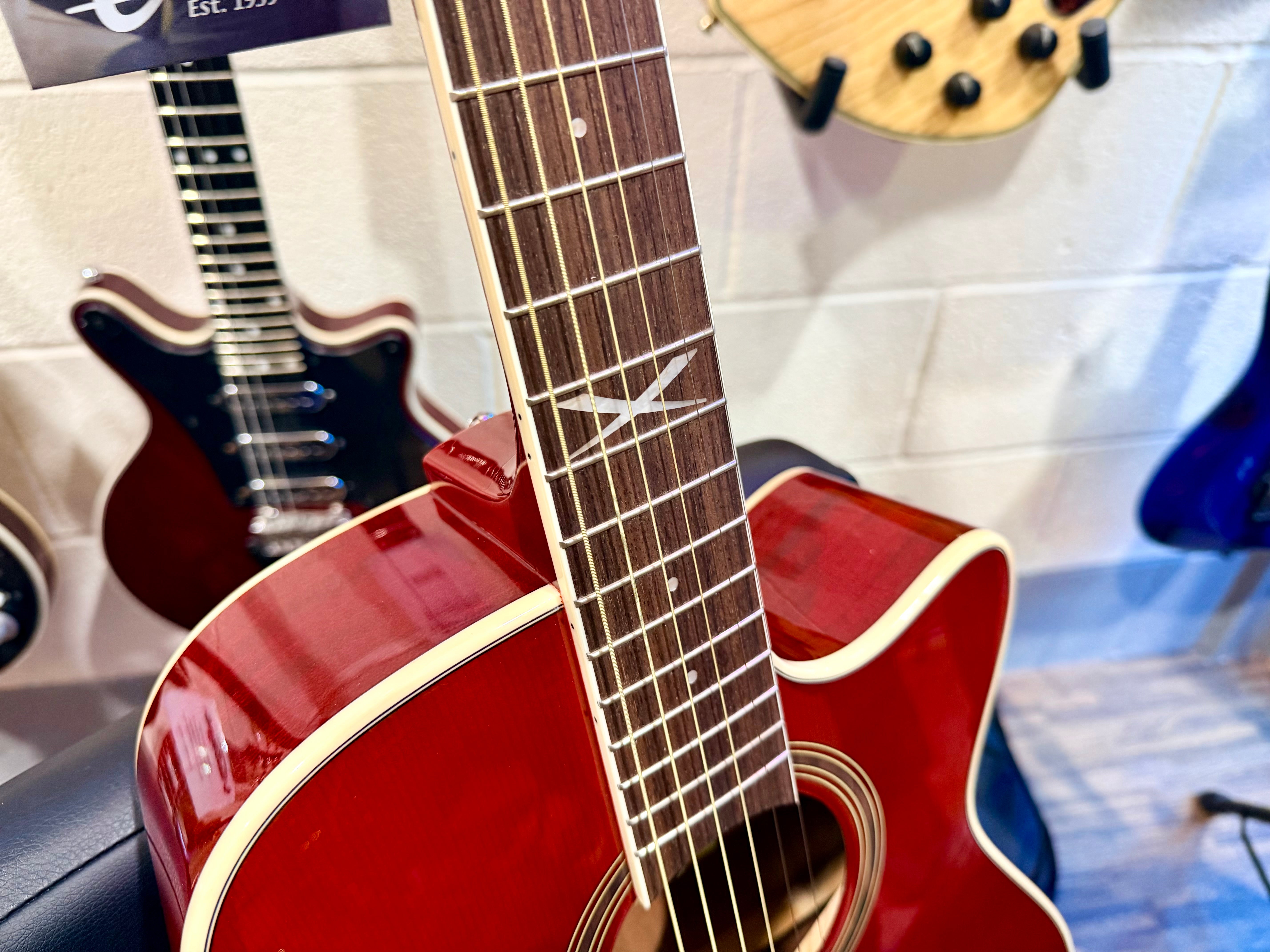 🔥NEW 2026🔥 Eko NXT A100CE Electro-Acoustic Guitar~ See Through Red~ LATEST MODEL