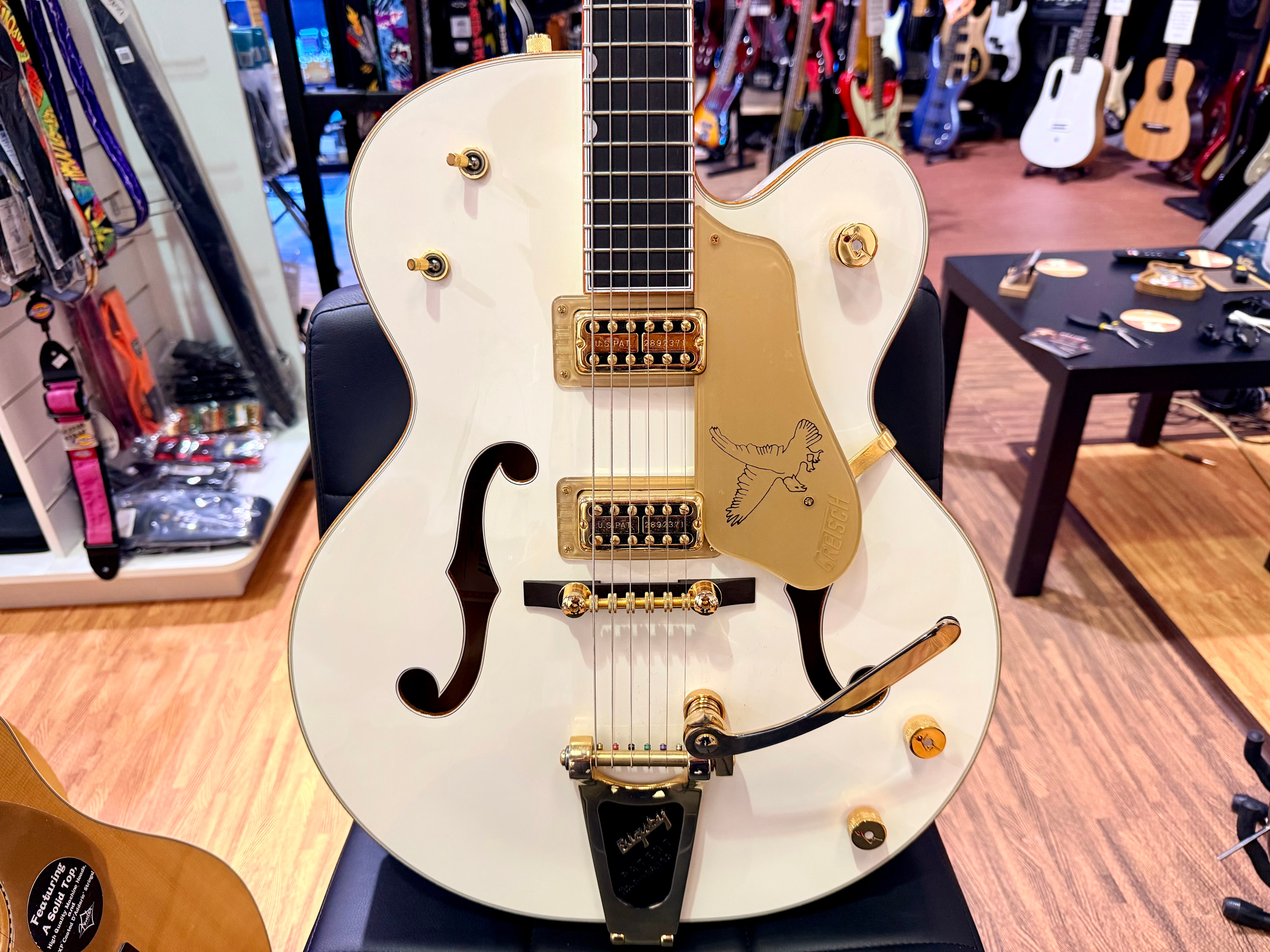 ✨MINT✨ 2013 Gretsch G6136T White Falcon MIJ~ Japan~ Bigsby~ Case & Docs~ Gold!