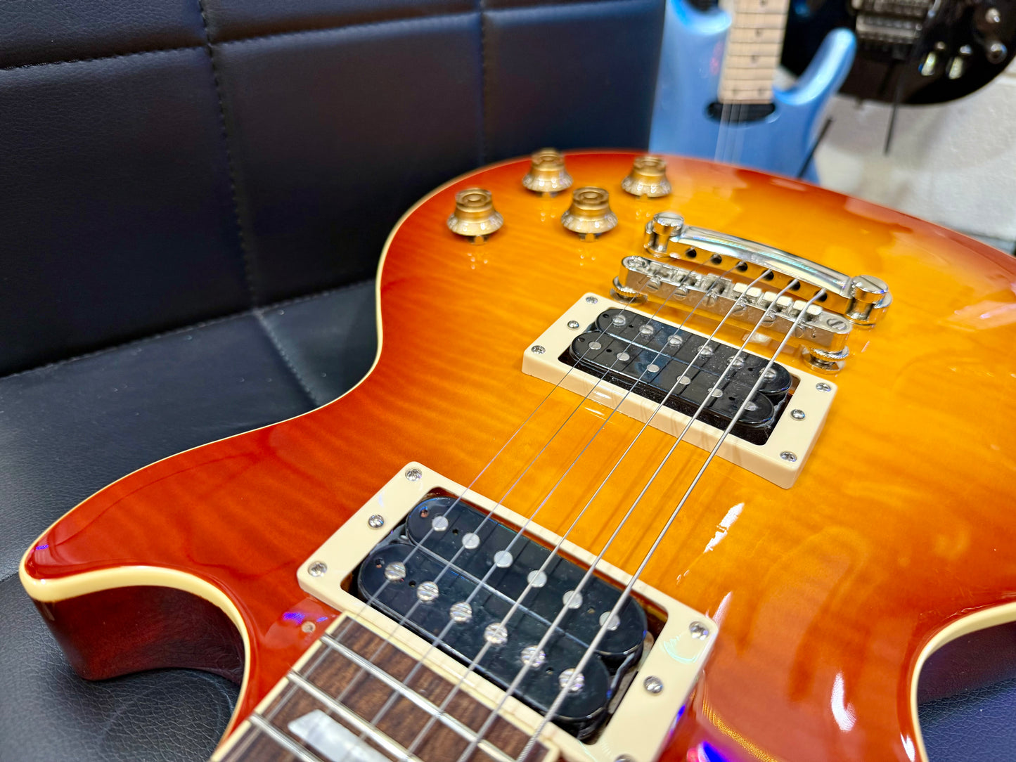 🌟MINT 2025🌟 Epiphone Les Paul Standard 50s Figured~ Washed Cherry Sunburst!