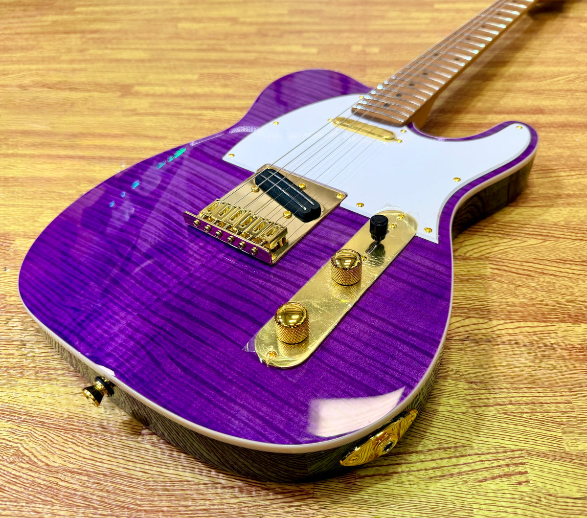 ⚡️2026⚡️ JET Guitars JT-600 Roasted Maple~ Flamed Maple Purple & Gold~NEW LAUNCH