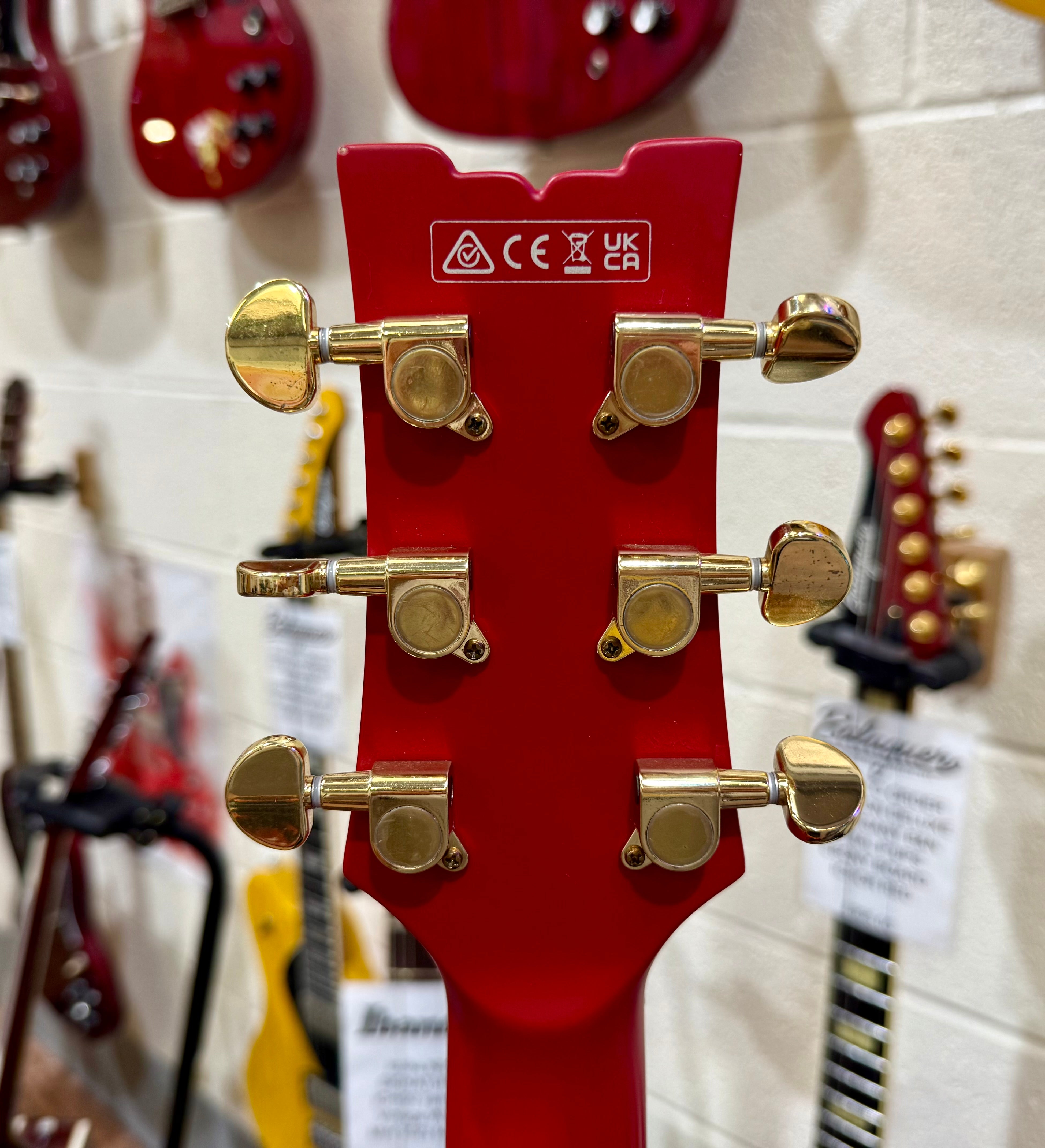 🌟2022 EX-DEMO🌟 Ibanez AMH90-CRF Artcore Expressionist~ Cherry Red Flat~ MINT!