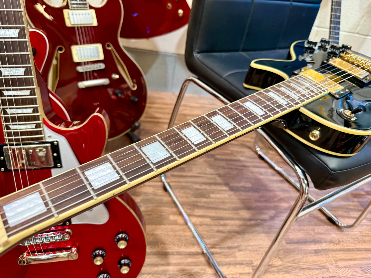 π₯2016π₯ Epiphone Les Paul Custom Pro~ Ebony/Black & Gold~ Coil Tap~Ex Condition