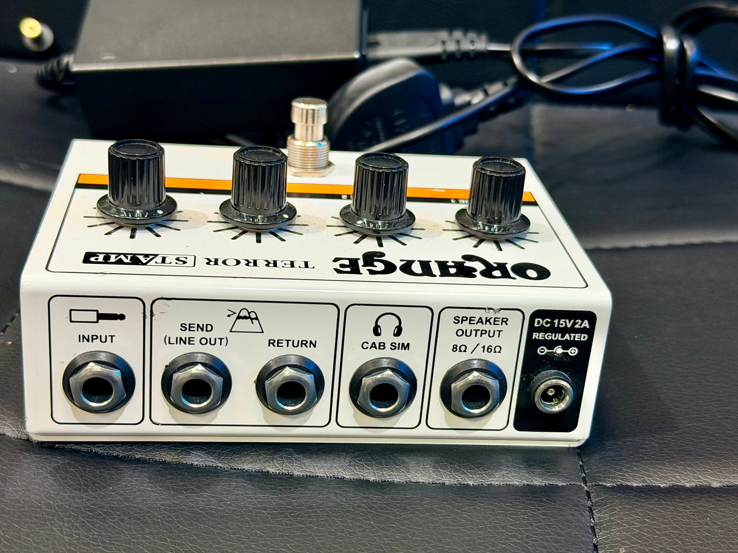 π Orange Terror Stamp 20W Valve Hybrid Guitar Amp Pedal~ White + PSU π