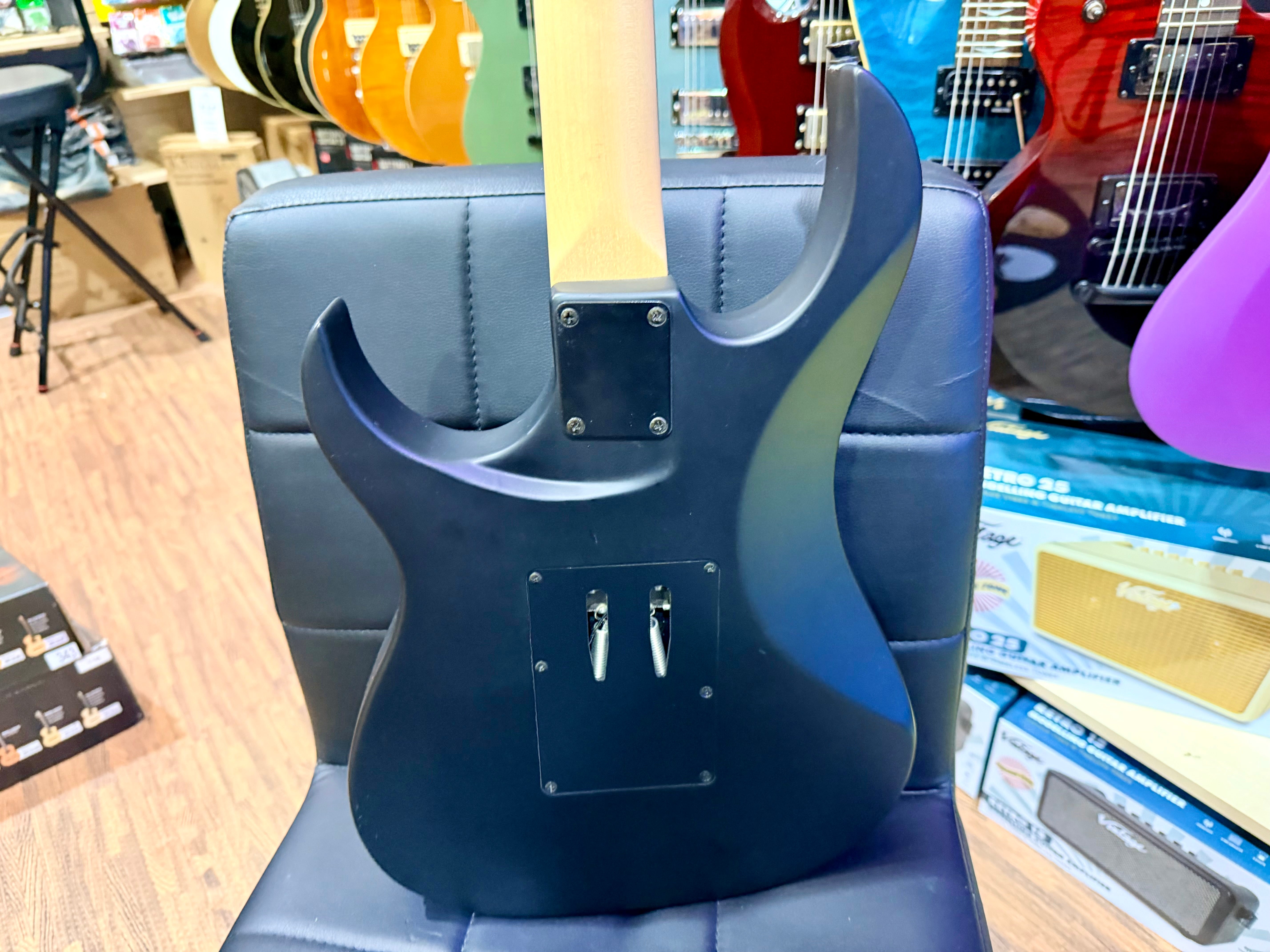 🔥B-STOCK🔥 Vintage VMX Series Raider Electric Guitar~ Satin Black Ltd Edition!