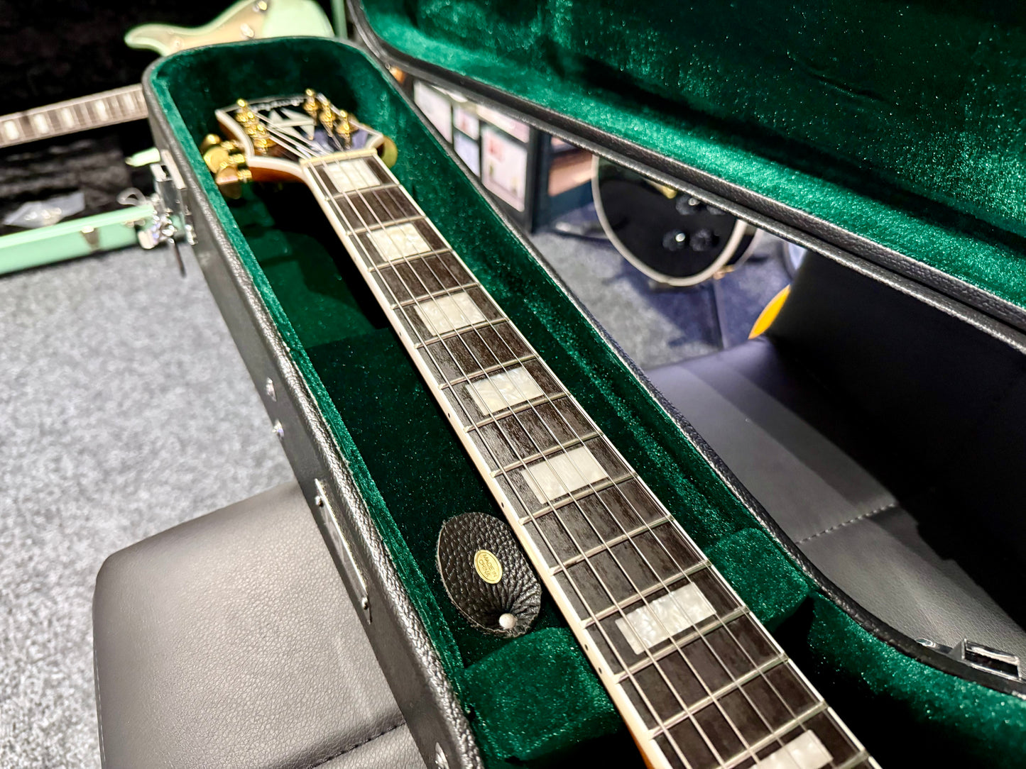 🔥MINT 2022🔥 Epiphone Les Paul Custom Koa Natural~ Gold Hardware~ Hard Case!