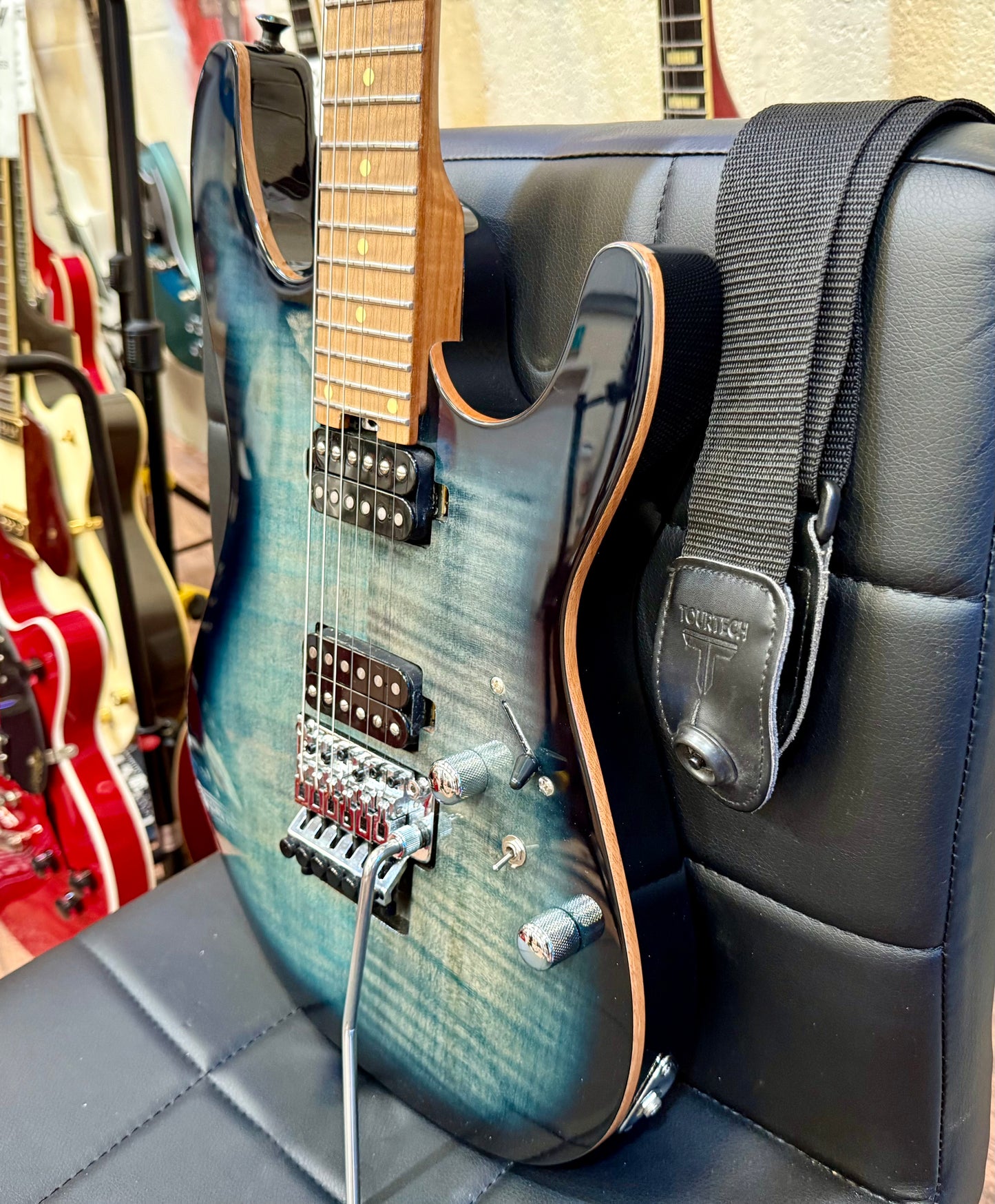 🔥PRS P’UP UPGRADE🔥 Harley Benton Pro Fusion III HH FR~ Floyd Rose~ Blueburst