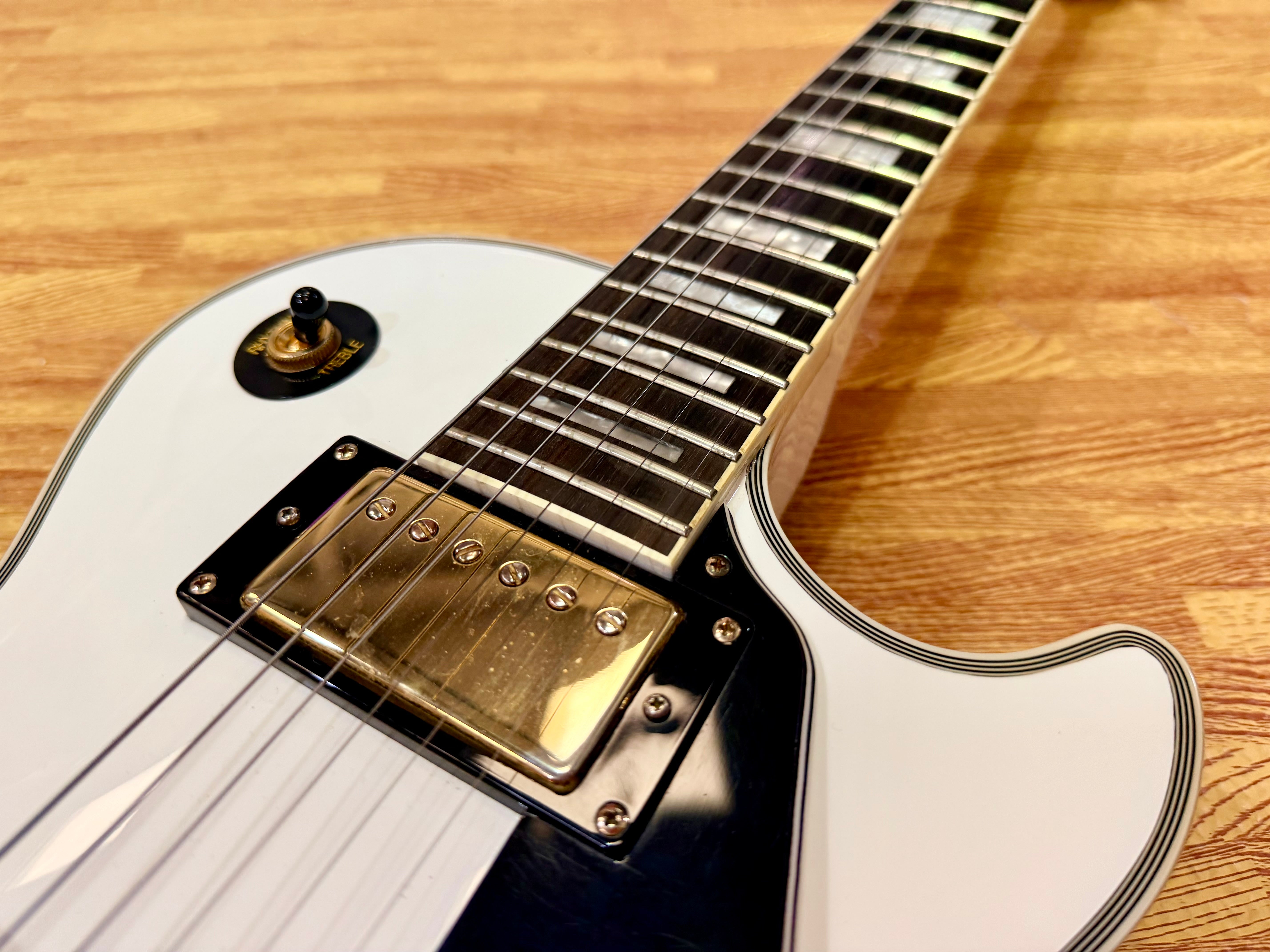 ⚡️7lb⚡️Epiphone Limited Edition Les Paul Custom Lite~ Alpine White & Gold~ 2019!