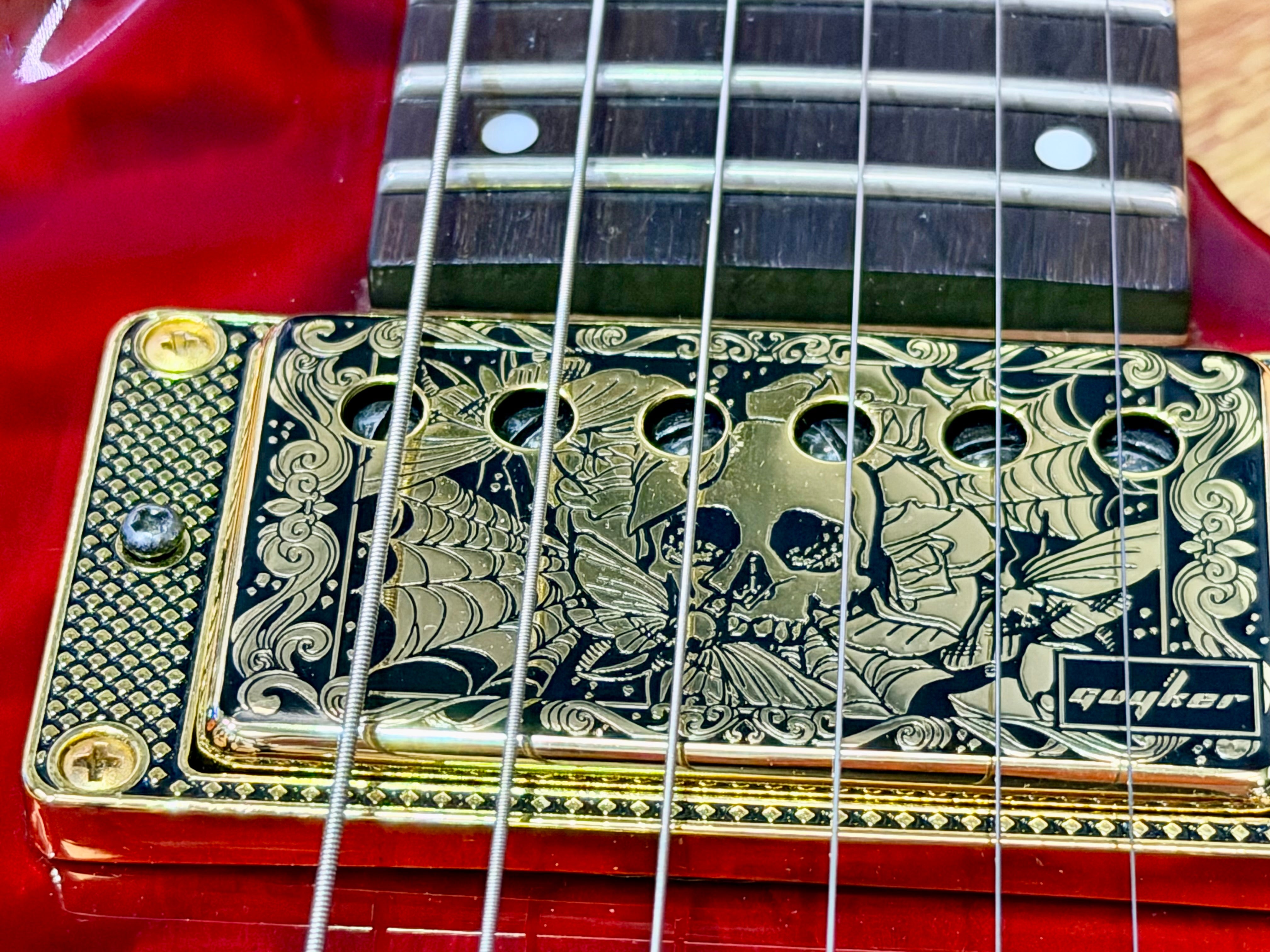 π₯2012π₯ ESP LTD MH-100QM NT See Thru Black Cherry~ Gold Hardware Guyker Lockers
