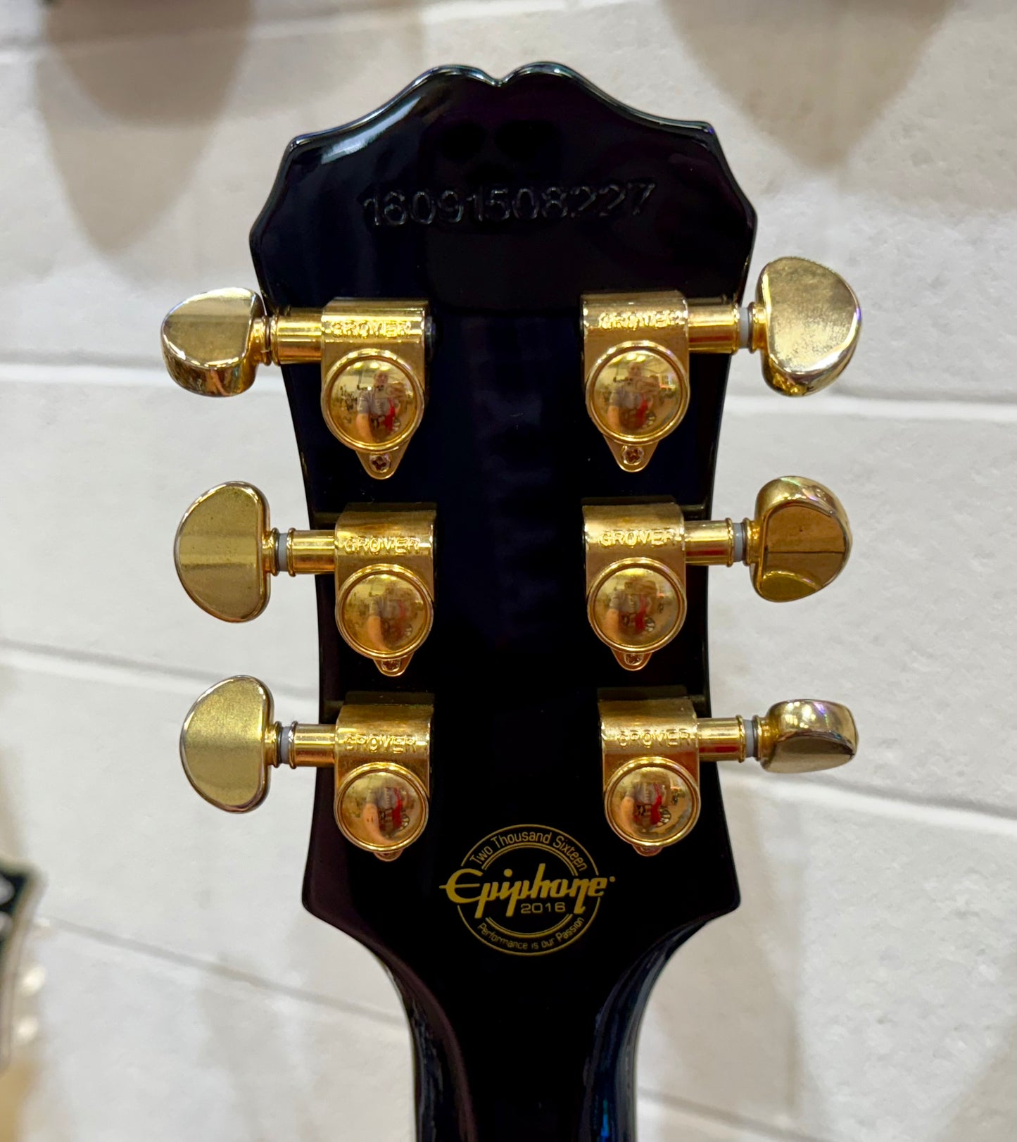 π₯2016π₯ Epiphone Les Paul Custom Pro~ Ebony/Black & Gold~ Coil Tap~Ex Condition