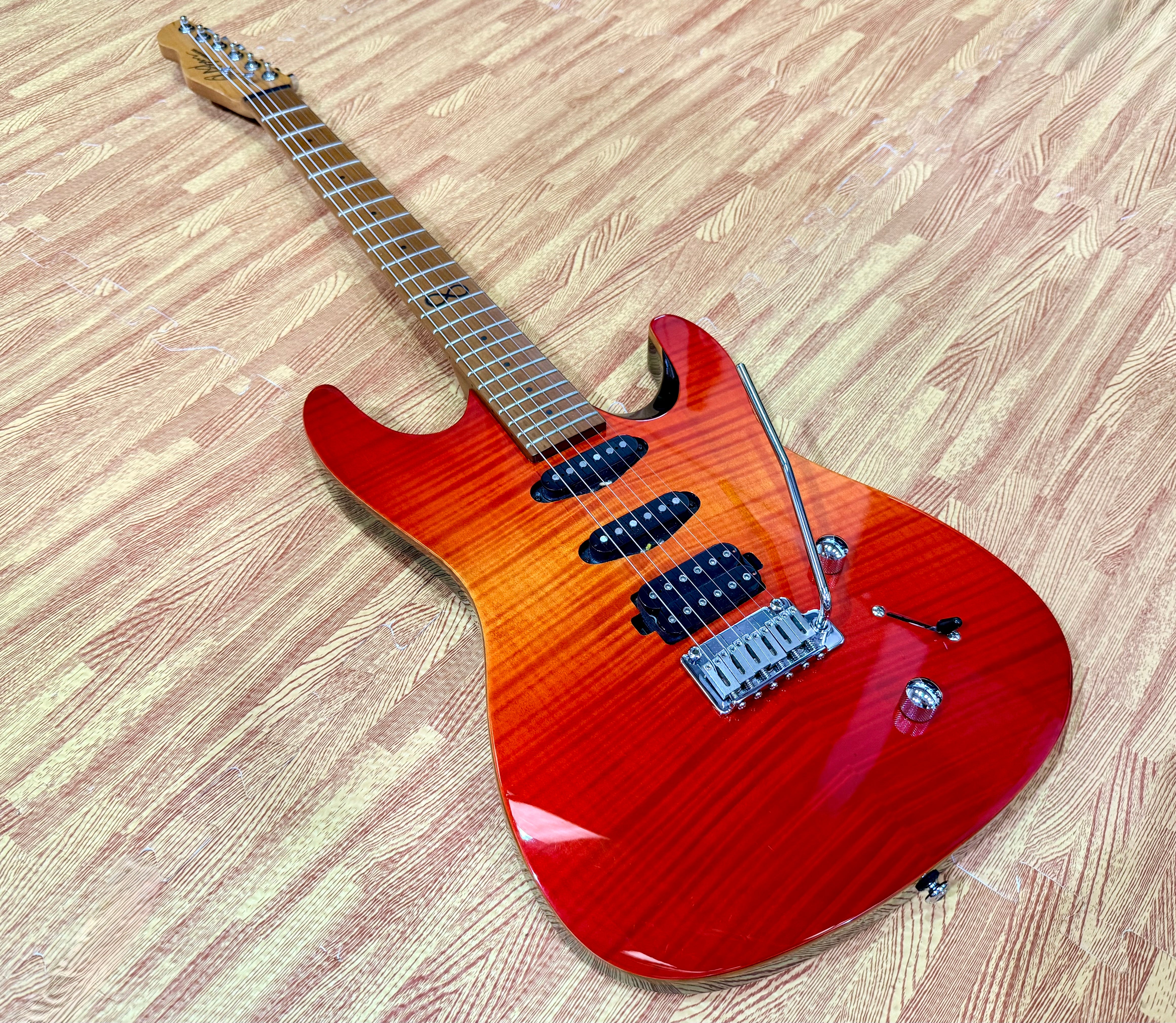 ☀️2020☀️ Chapman Guitars ML1 Hybrid~ Cali Sunset Red HSS~ Roasted Maple Neck!
