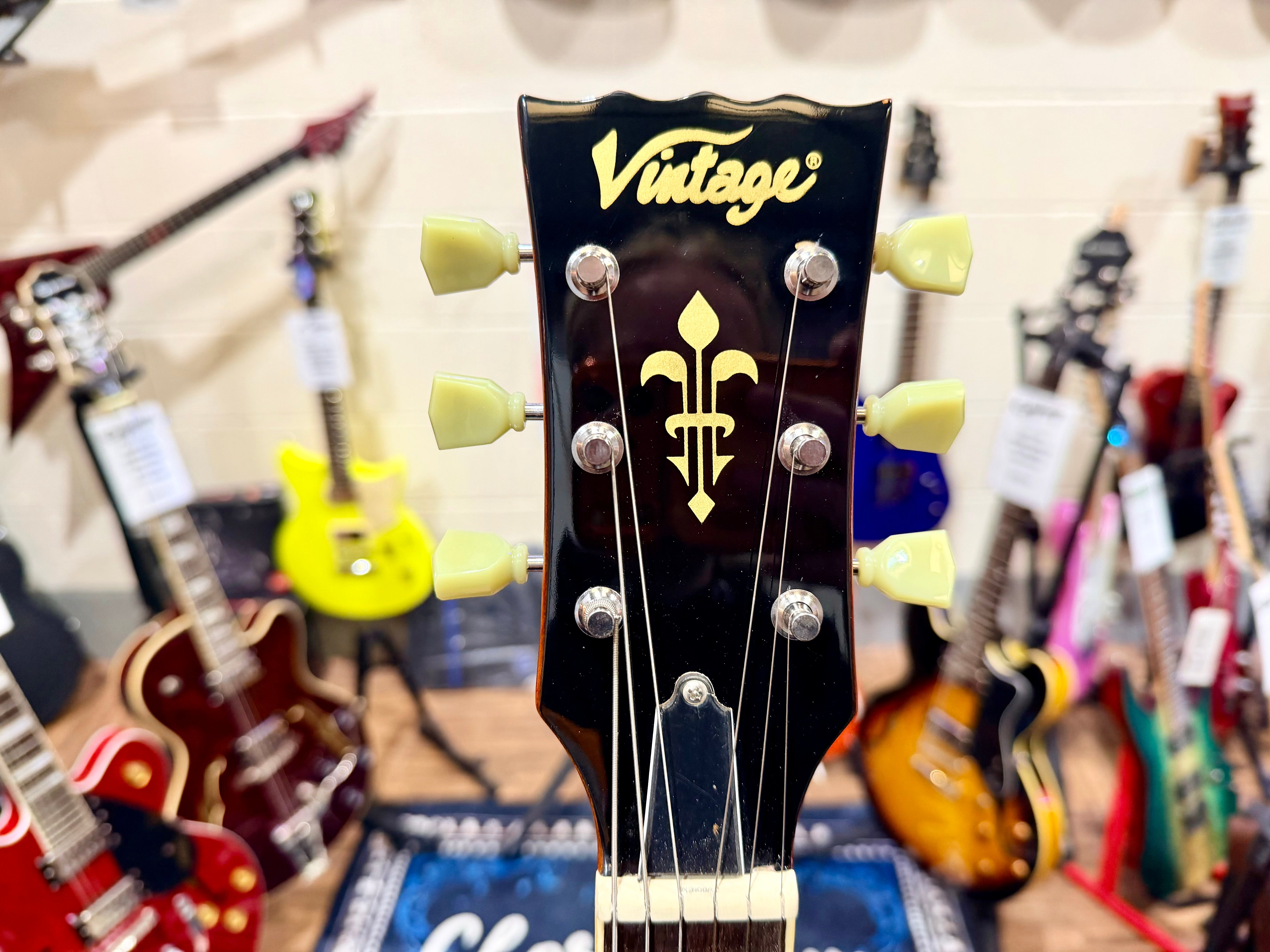 🍯B-STOCK🍯 Vintage V100 ReIssued Electric Guitar ~ Honeyburst Les Paul!