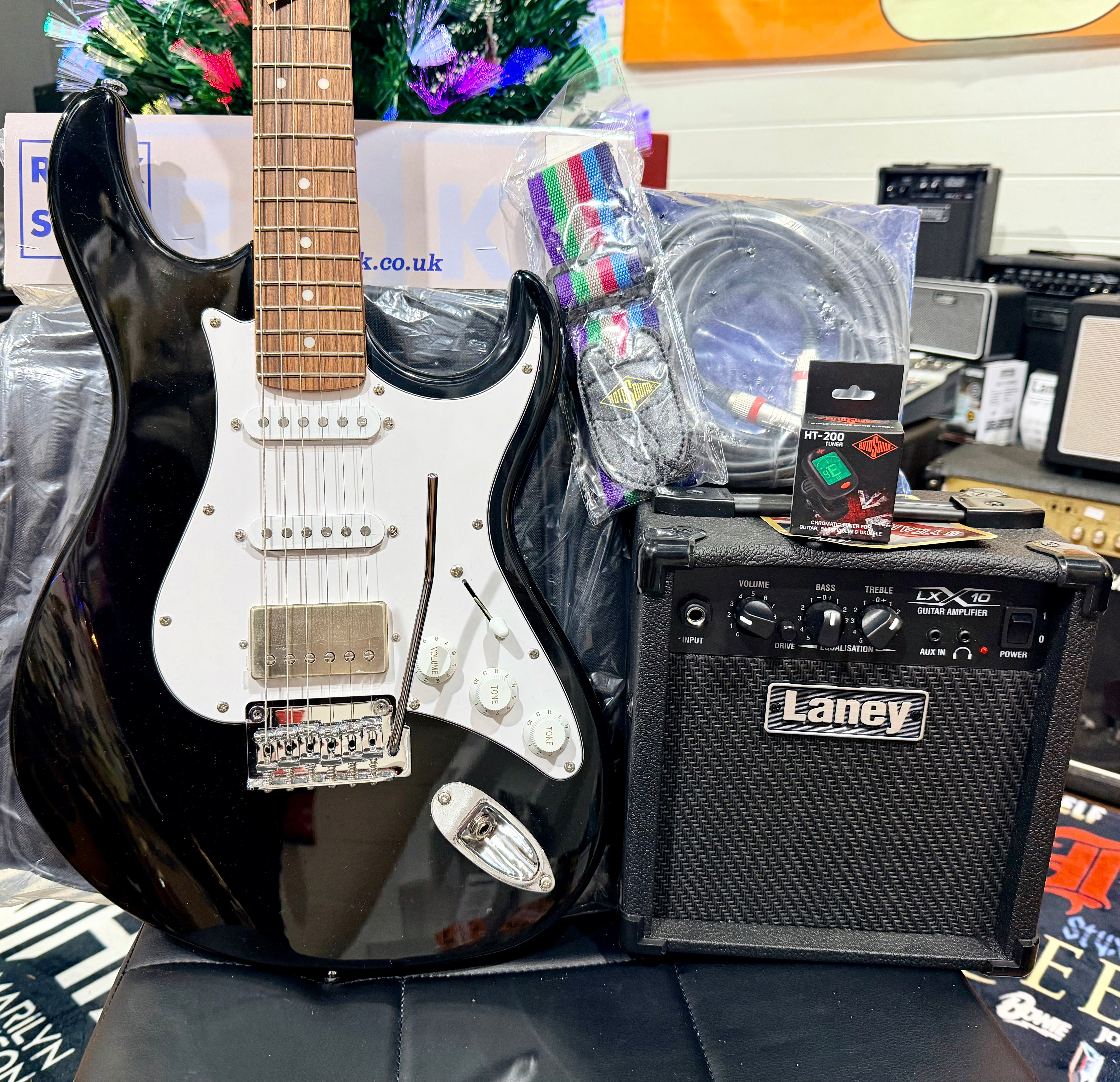 π ELECTRIC GUITAR STARTER PACK π Cort G260CS~ Black + Laney Amp, Bag, Tuner