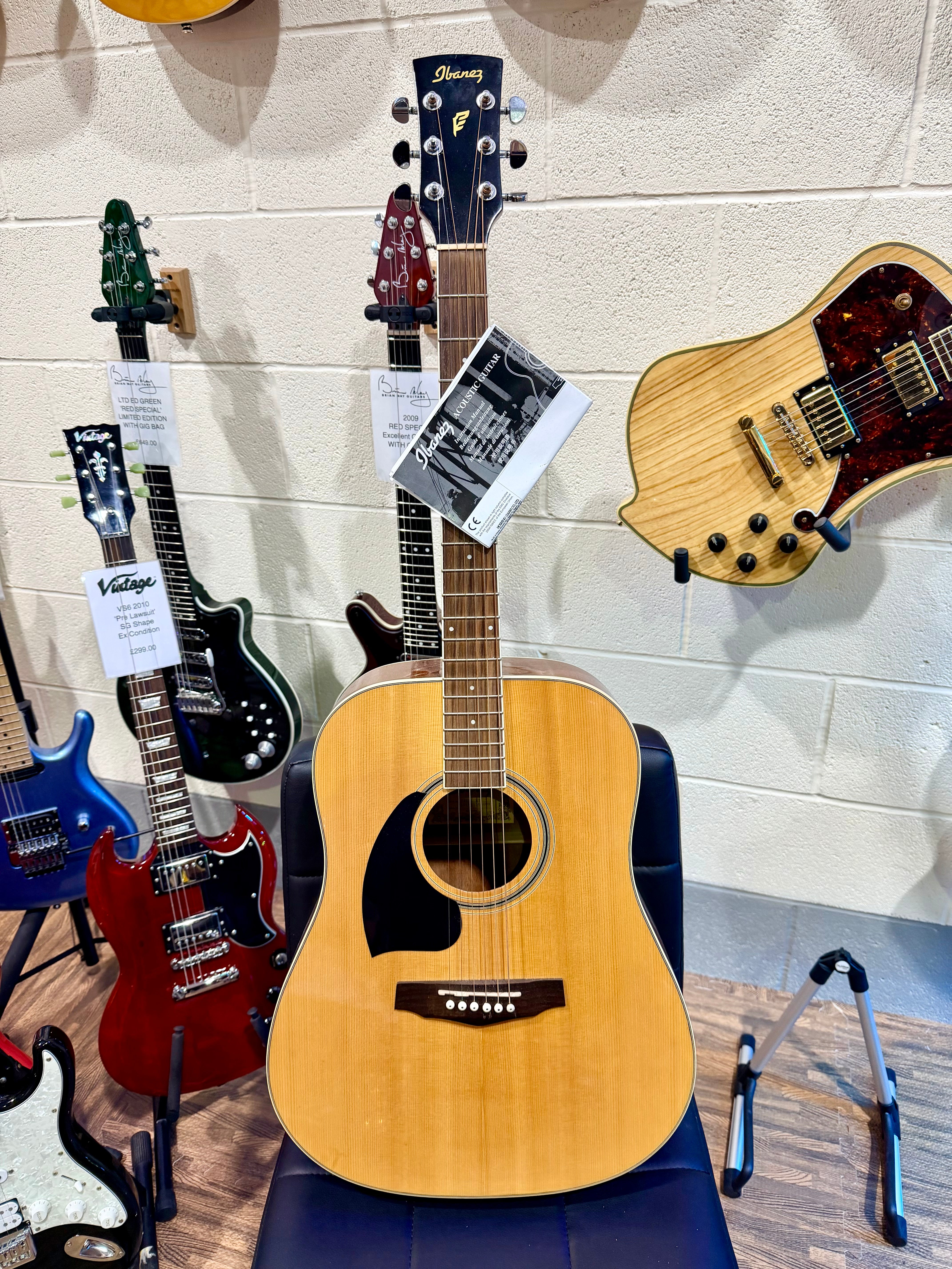 🎸LEFTY🎸 Ibanez PF15L Natural Acoustic Guitar~ Dreadnought~ Left Handed!