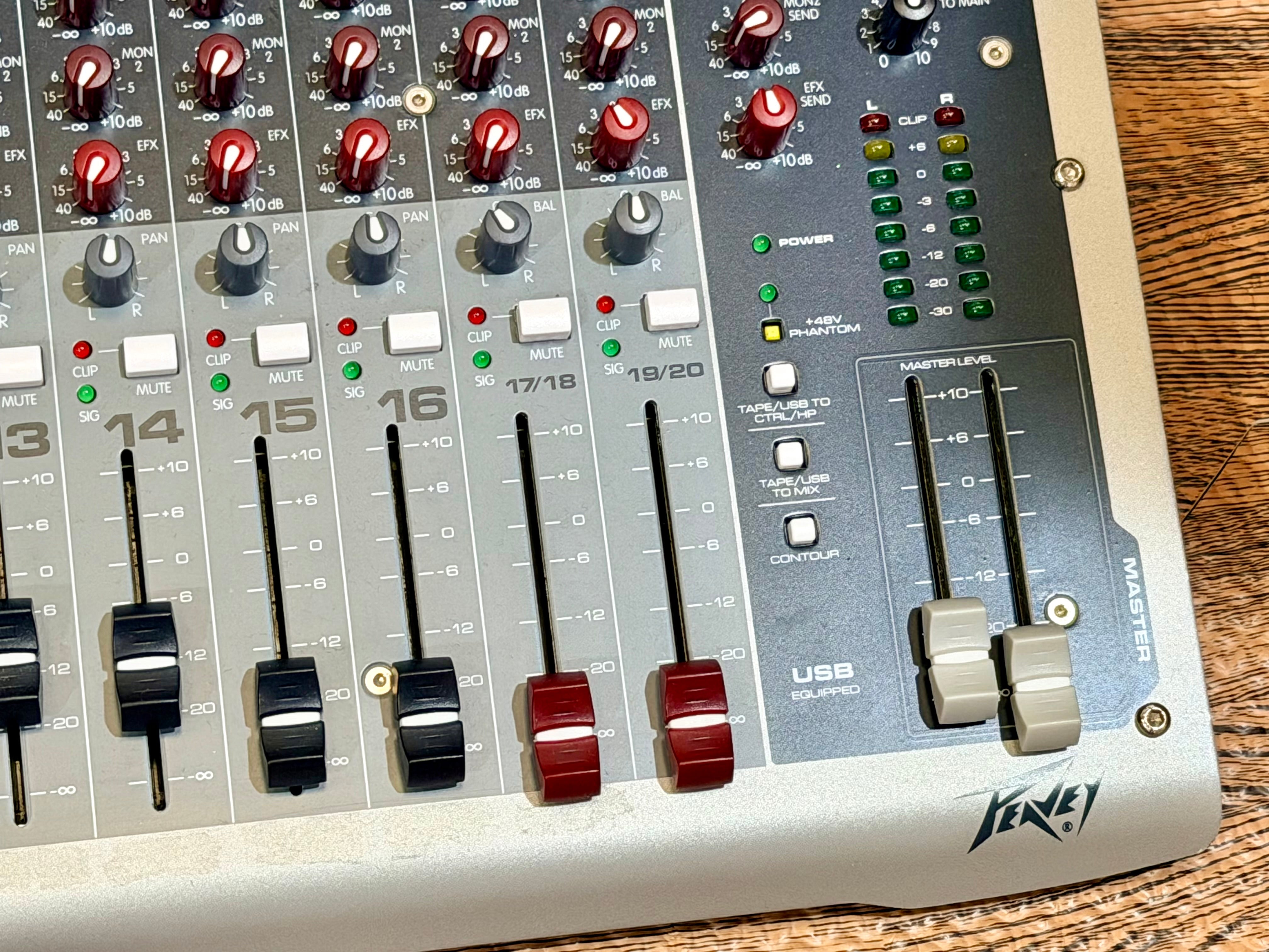 🎶 Peavey PV20 20 Channel USB Analog Mixer with USB and Effects~ PA/Live 🎶