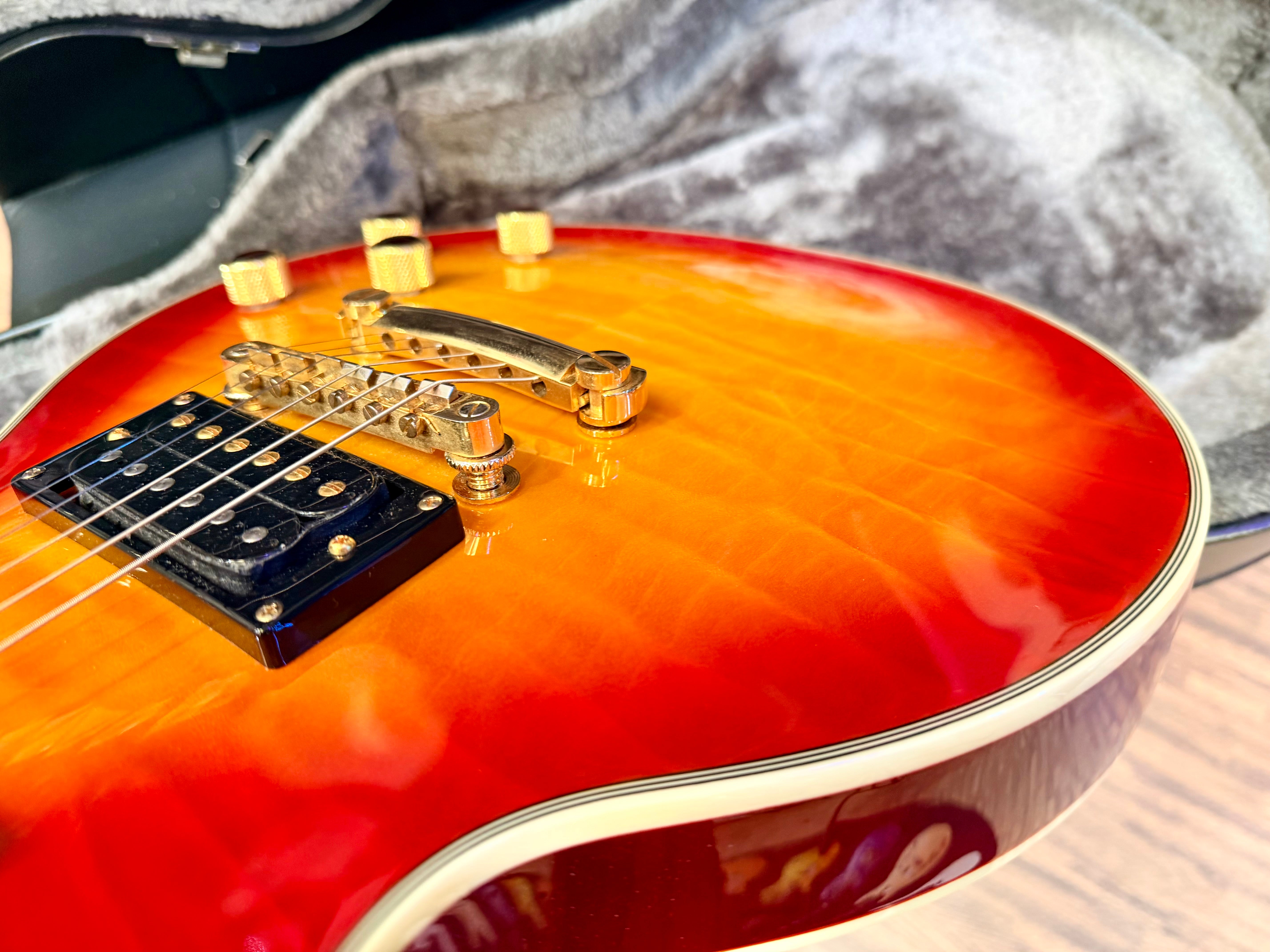 🔥GIBSON PICKUPS🔥 Epiphone Prophecy Les Paul Custom Plus GX~ Cherry Sunburst!