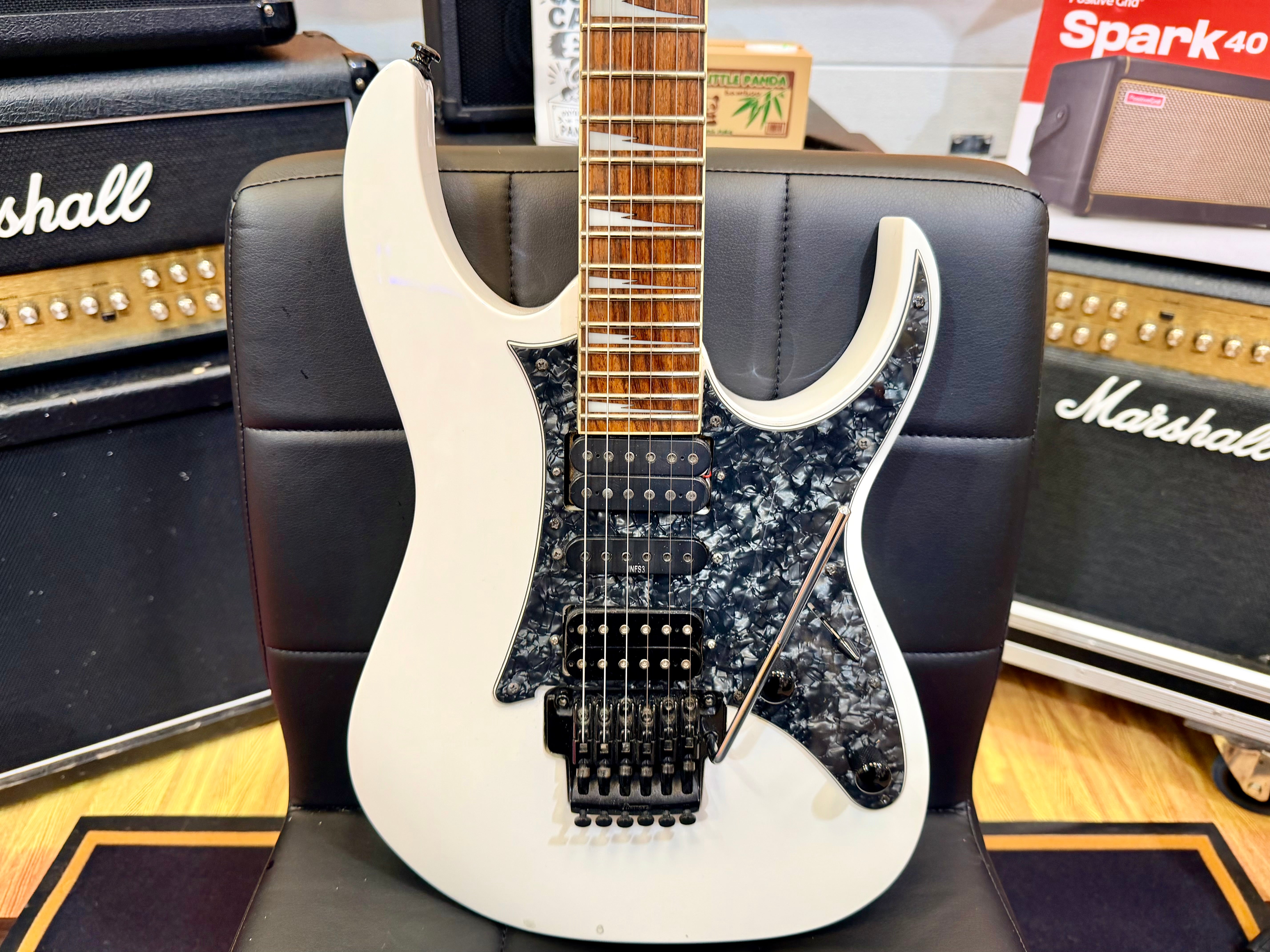 🔥2007🔥 Ibanez RG350DX White~ HSH Edge III Tremolo~ PRS Bridge P’up!