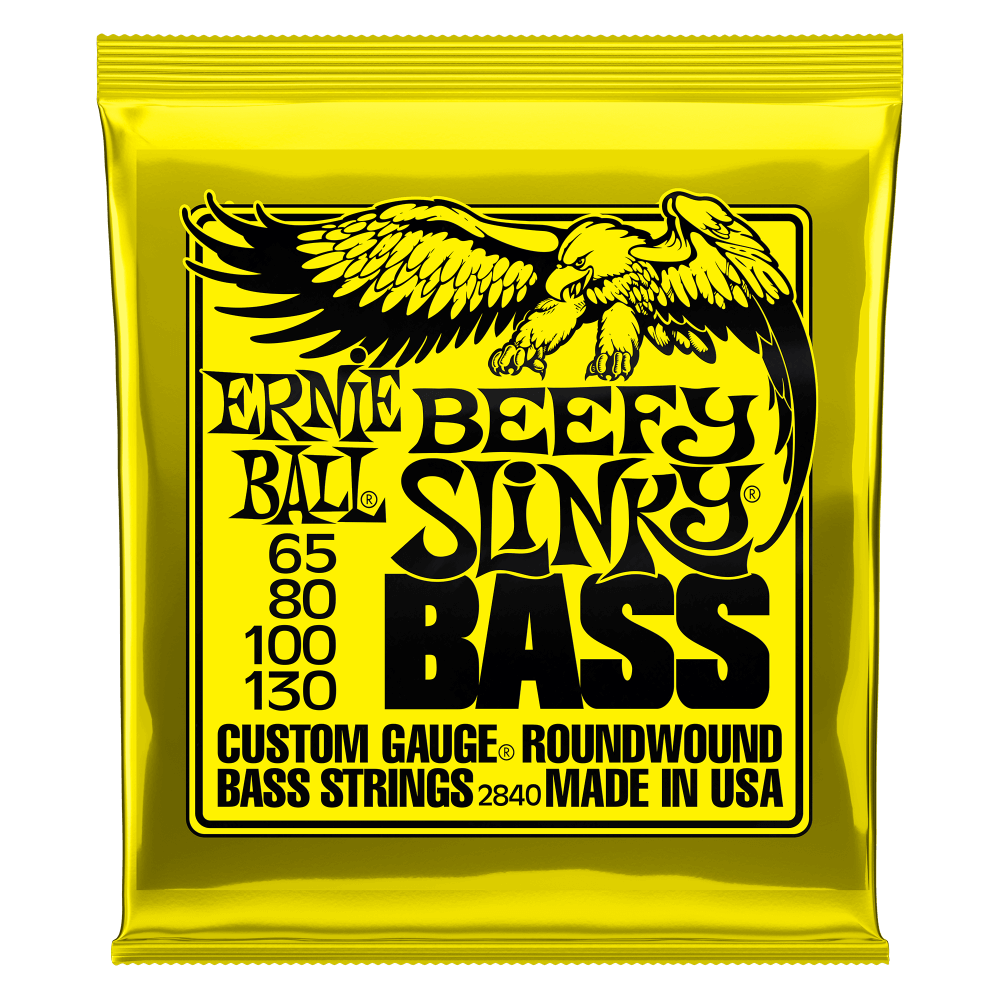 Ernie Ball Beefy Slinky Electric Bass Strings- Nickel Wound 65-130