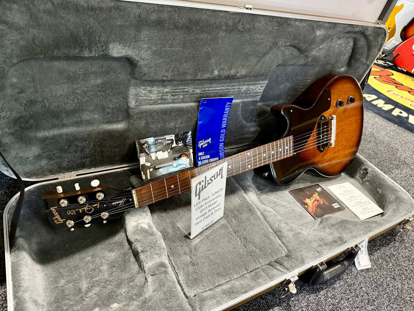 ๐2015๐ Gibson Les Paul Junior 100th Anniversary~ Vintage Sunburst P90 + Case!