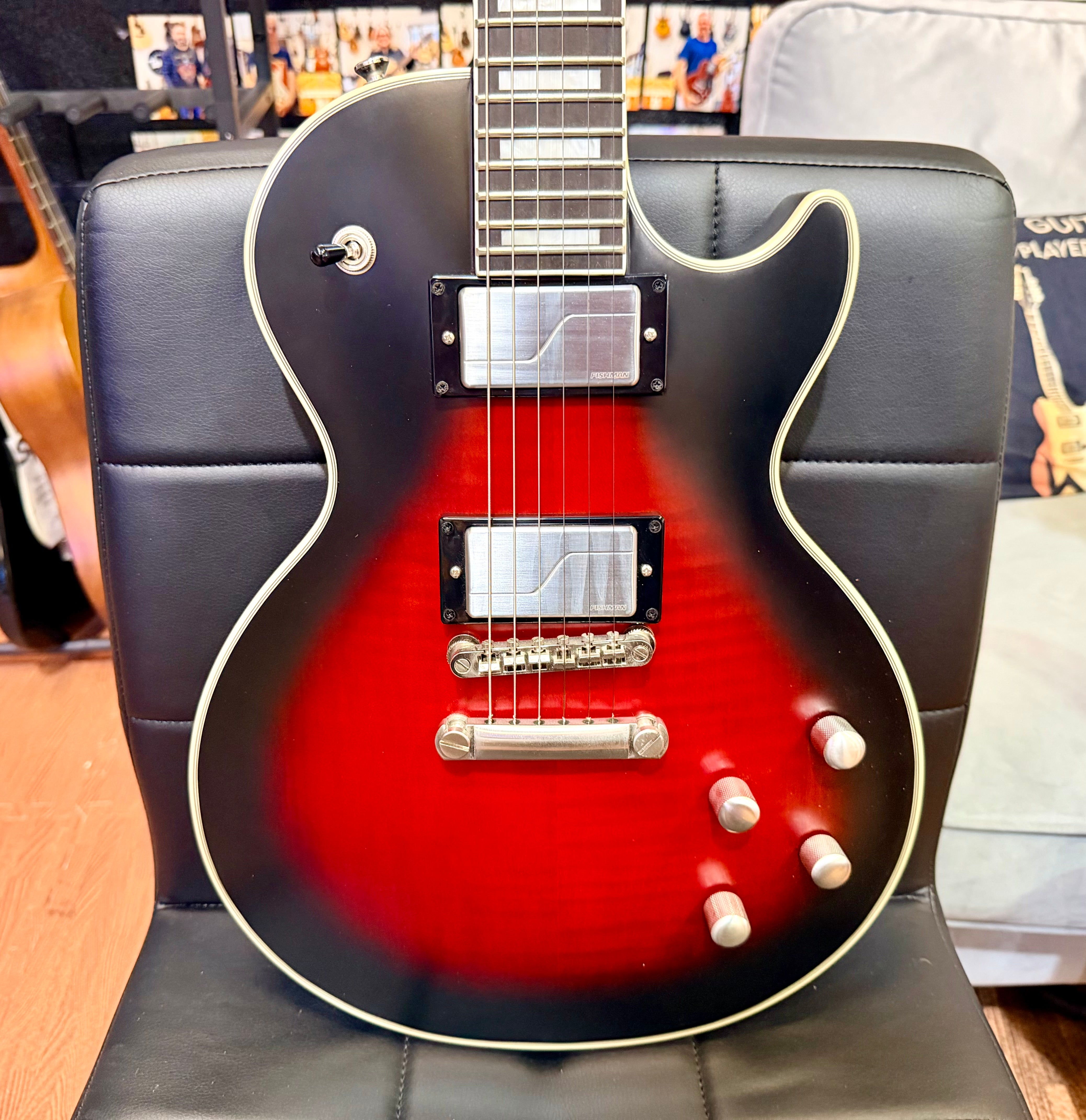 🔥2022🔥 Epiphone Les Paul Prophecy~ Red Tiger Aged Gloss~ Active Fishman P’ups!