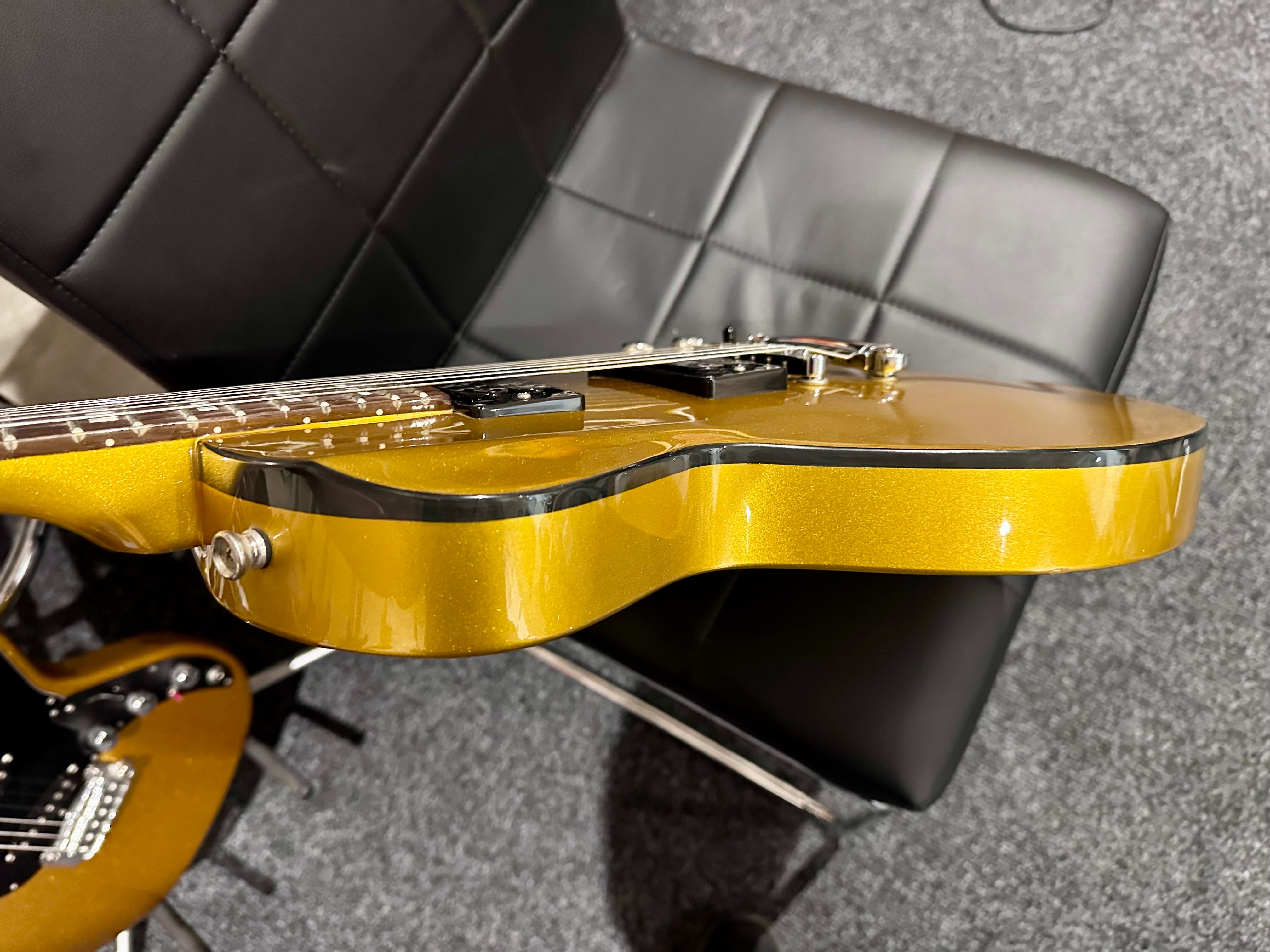 🌟ULTRA RARE & SPECIAL🌟 Lodestone UK Pulse Les Paul Shape Electric Guitar~ Gold