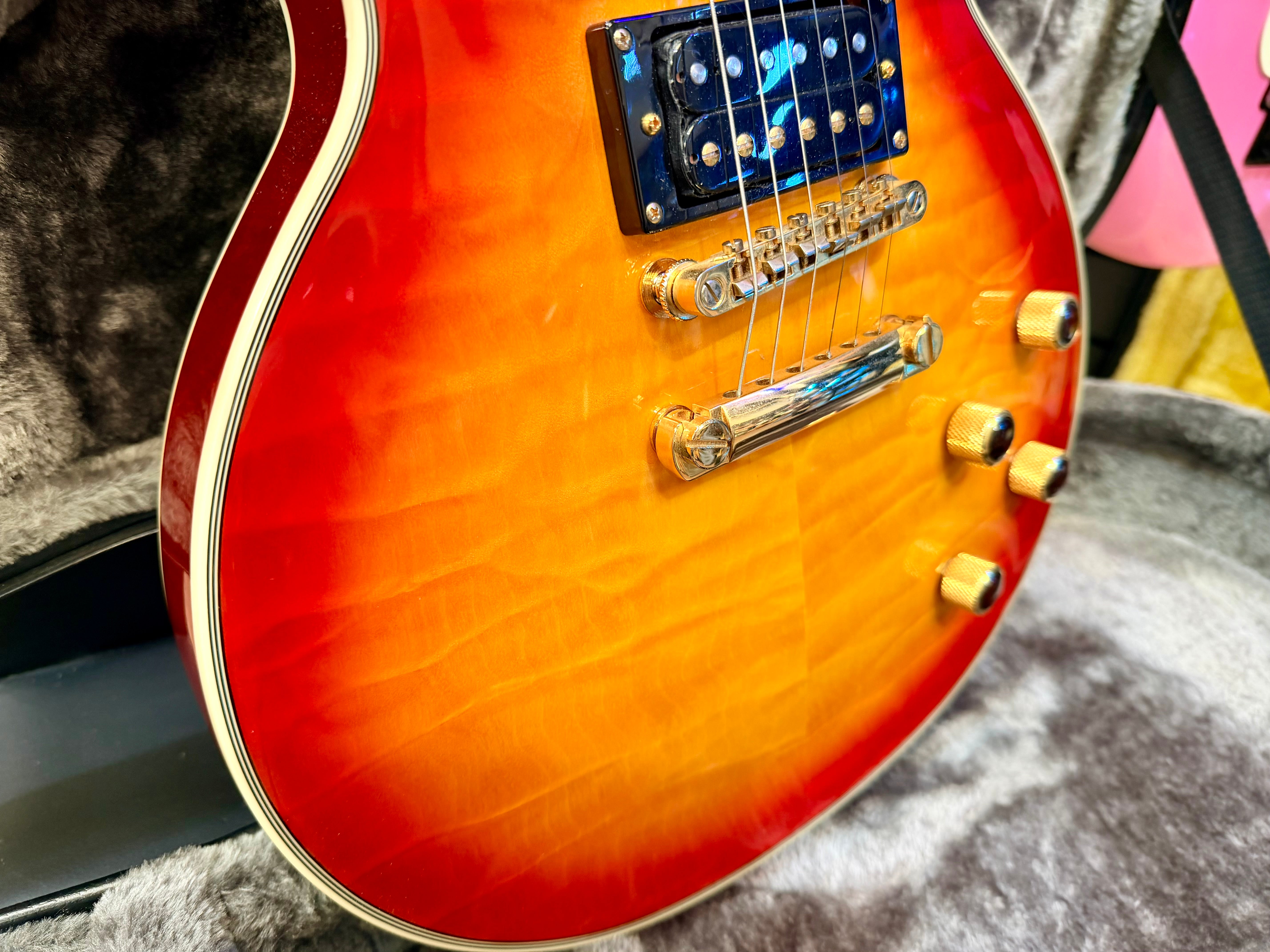 🔥GIBSON PICKUPS🔥 Epiphone Prophecy Les Paul Custom Plus GX~ Cherry Sunburst!
