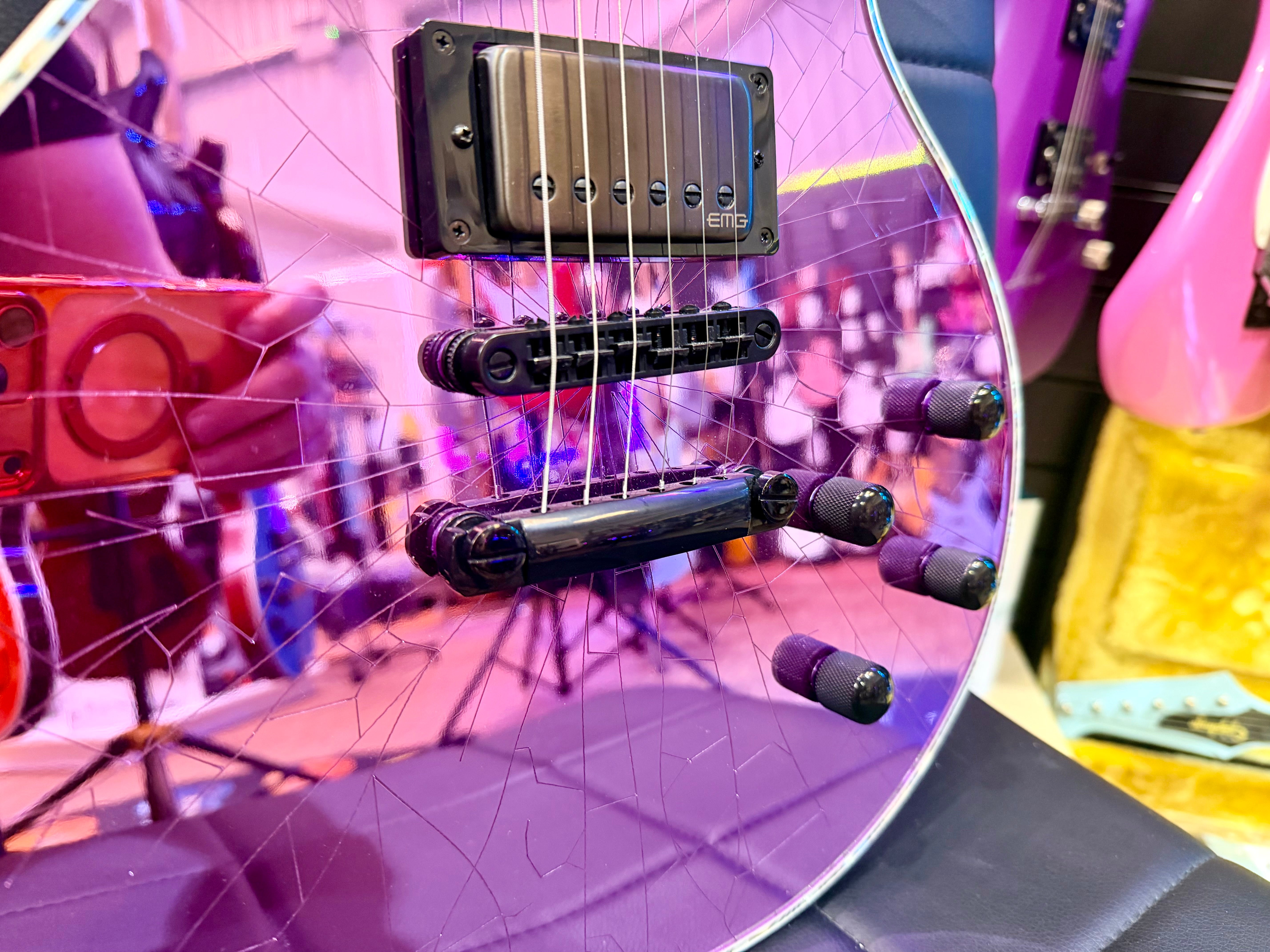 π₯2021π₯ Jackson Pro Series Marty Friedman MF-1 Purple Cracked Mirror Signature!