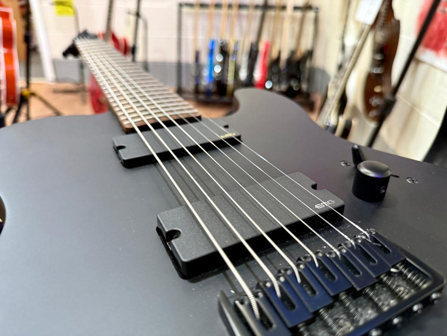 🔥MINT🔥 ESP LTD TE-407 7 String Electric Guitar~ Satin Black + Gator Hard Case!