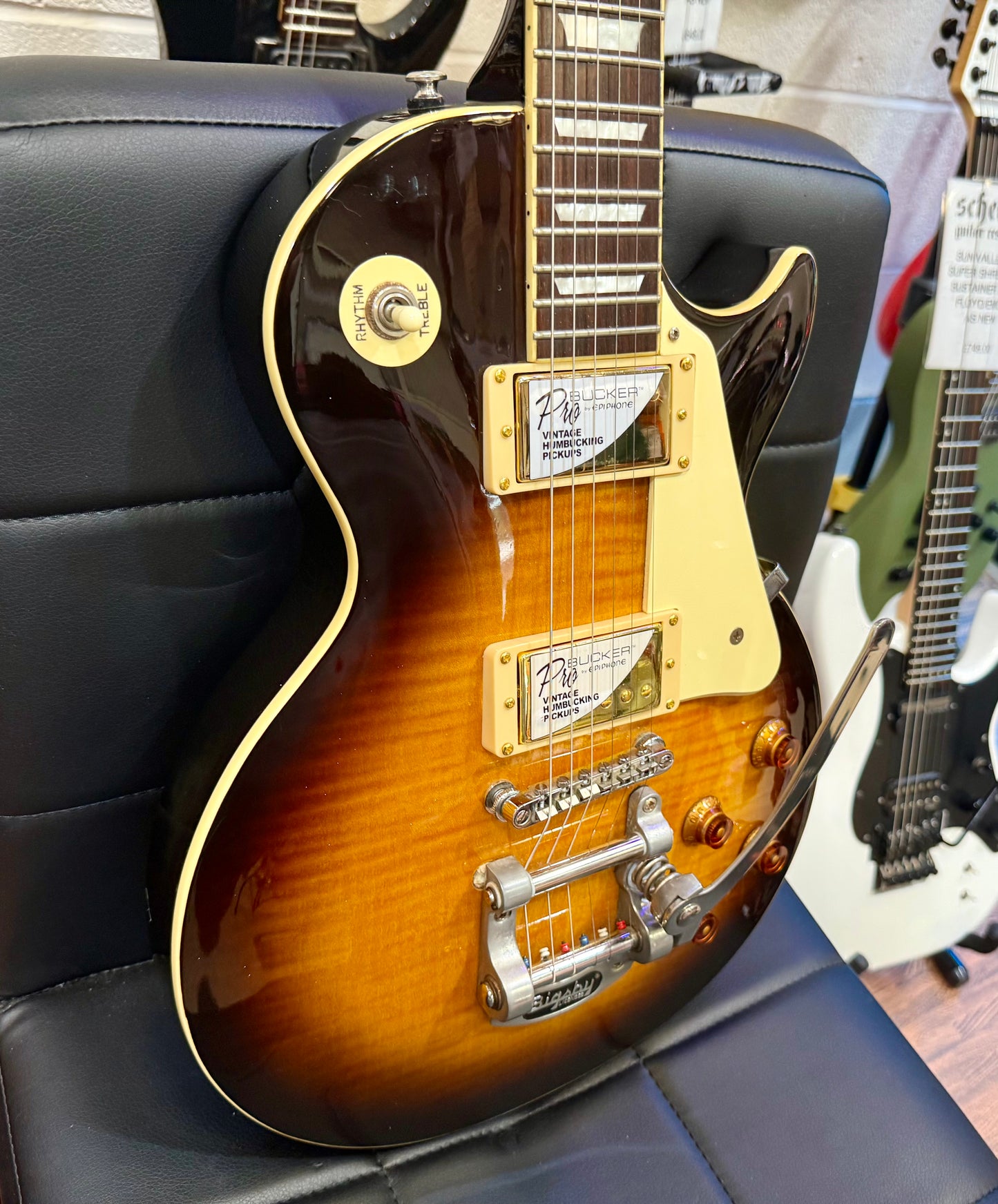 🔥NEW PICKUPS & BIGSBY🔥 Epiphone Les Paul~ 2003 Korean~ Tobacco Burst!