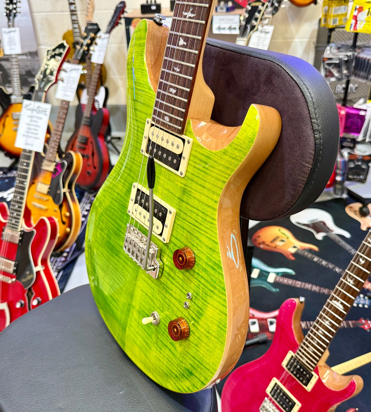 🌟STUNNING🌟 PRS SE Custom 24-08~ Eriza Verde~ With Gig Bag~ Coil Split~ WOW!